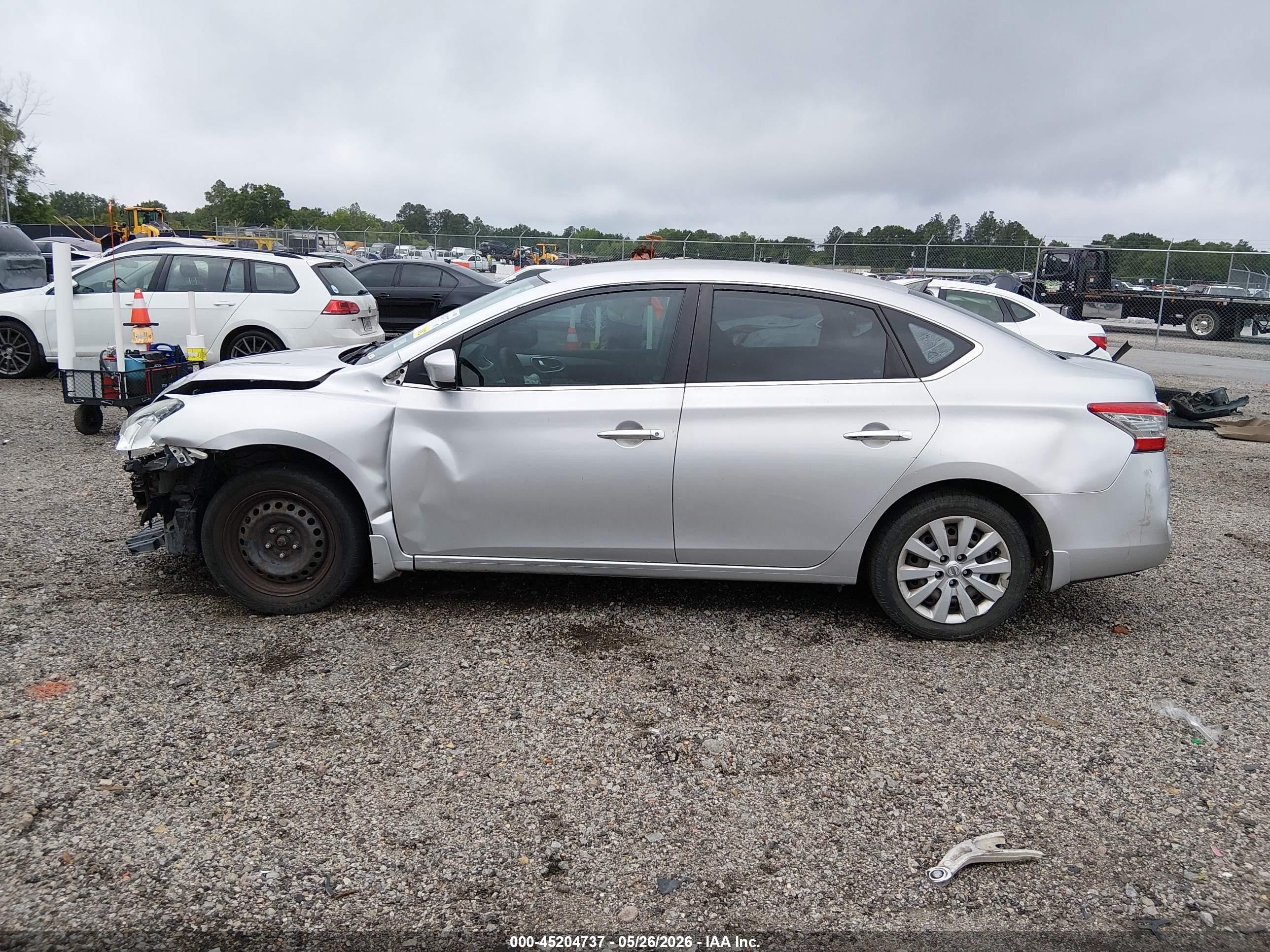 2015 Nissan Sentra S Silver vin: 3N1AB7AP3FY361632