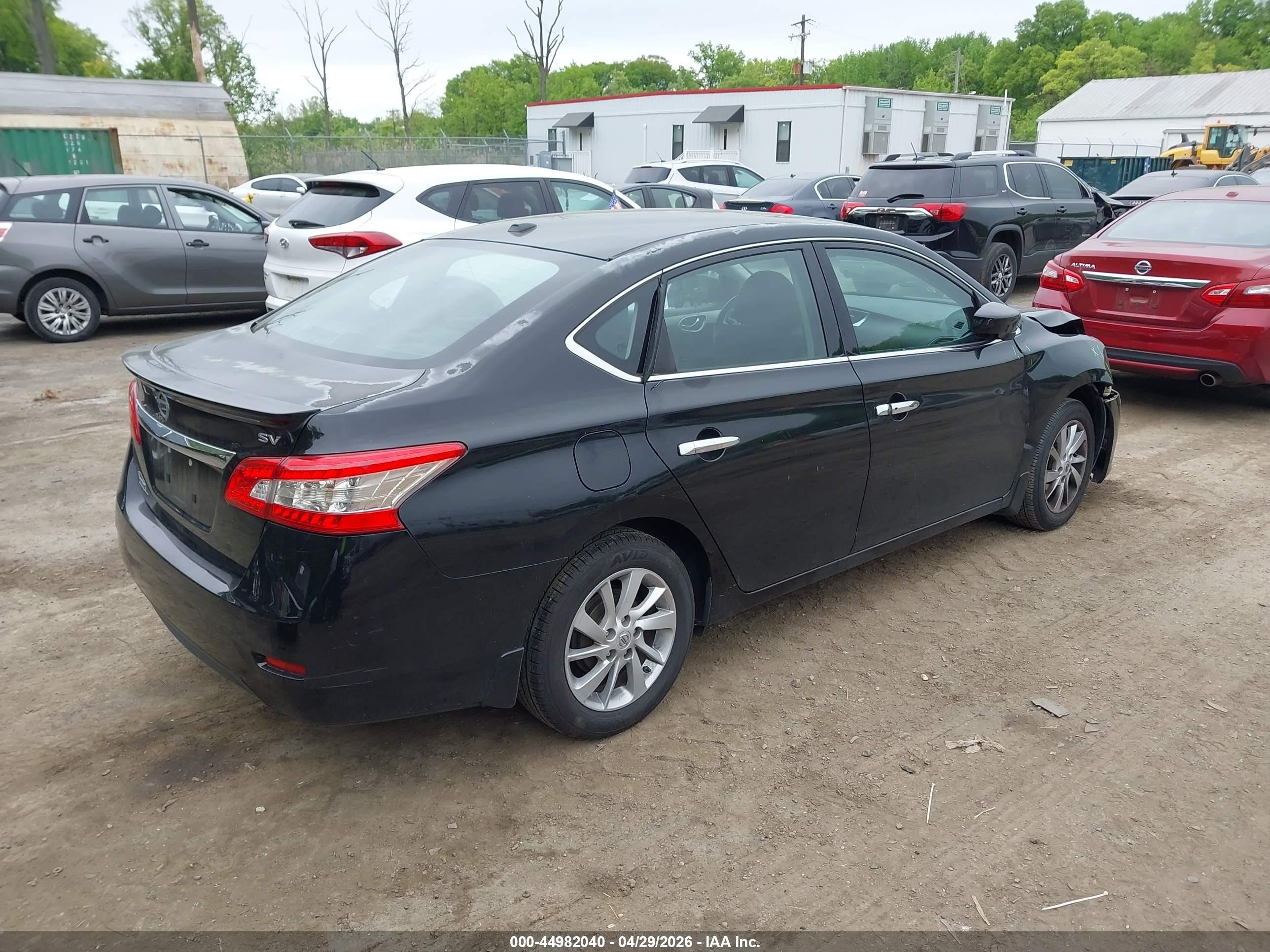 2015 Nissan Sentra Sv Черный vin: 3N1AB7AP3FY367835