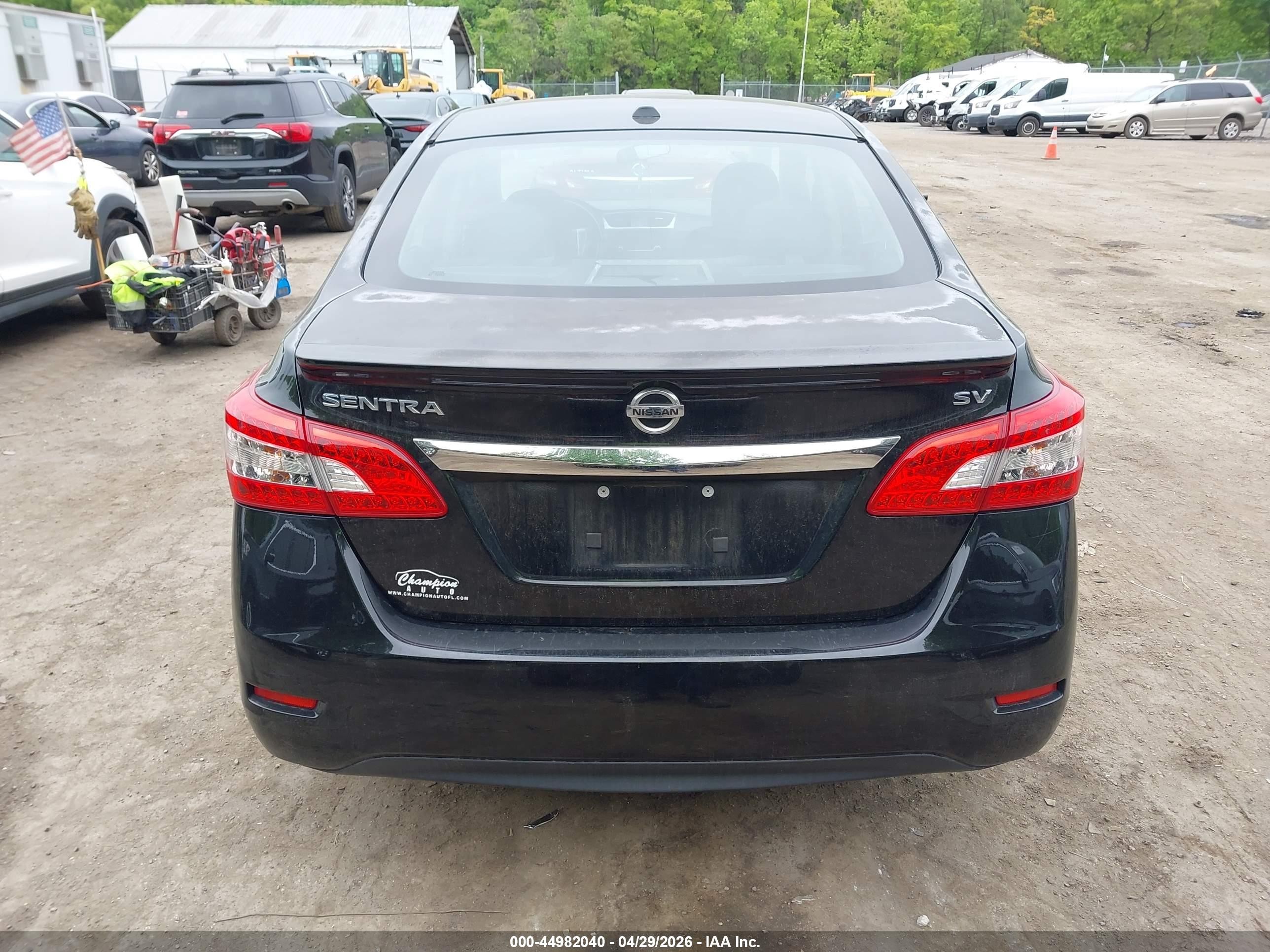 2015 Nissan Sentra Sv Черный vin: 3N1AB7AP3FY367835