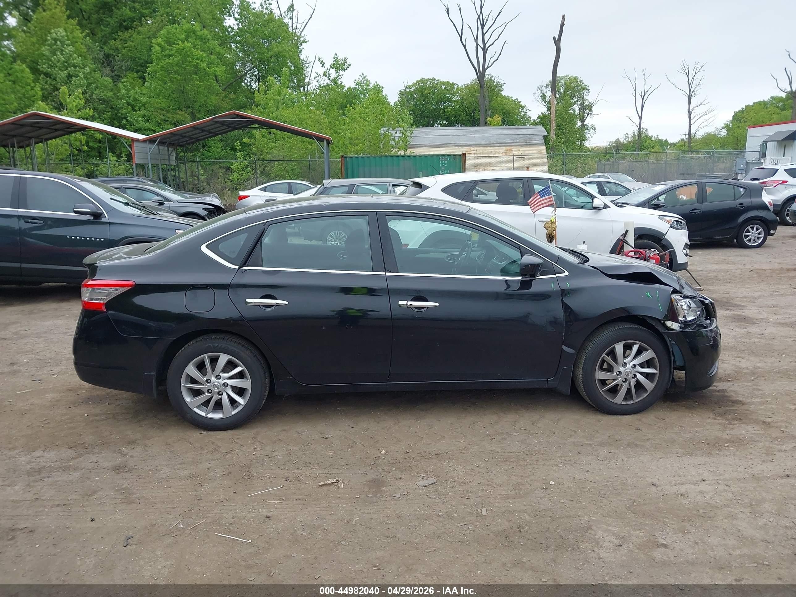 2015 Nissan Sentra Sv Черный vin: 3N1AB7AP3FY367835