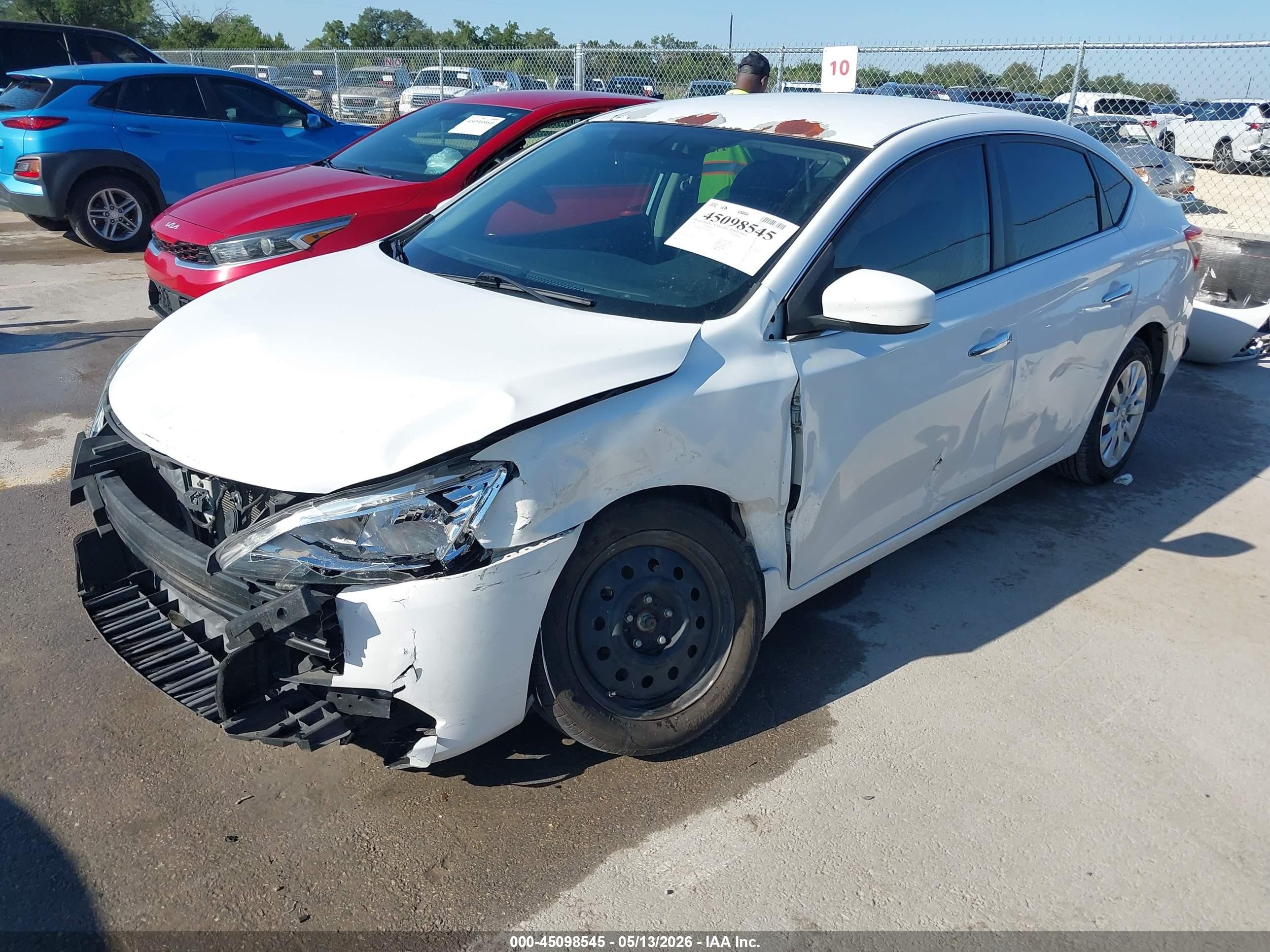 2015 Nissan Sentra S White vin: 3N1AB7AP3FY368466