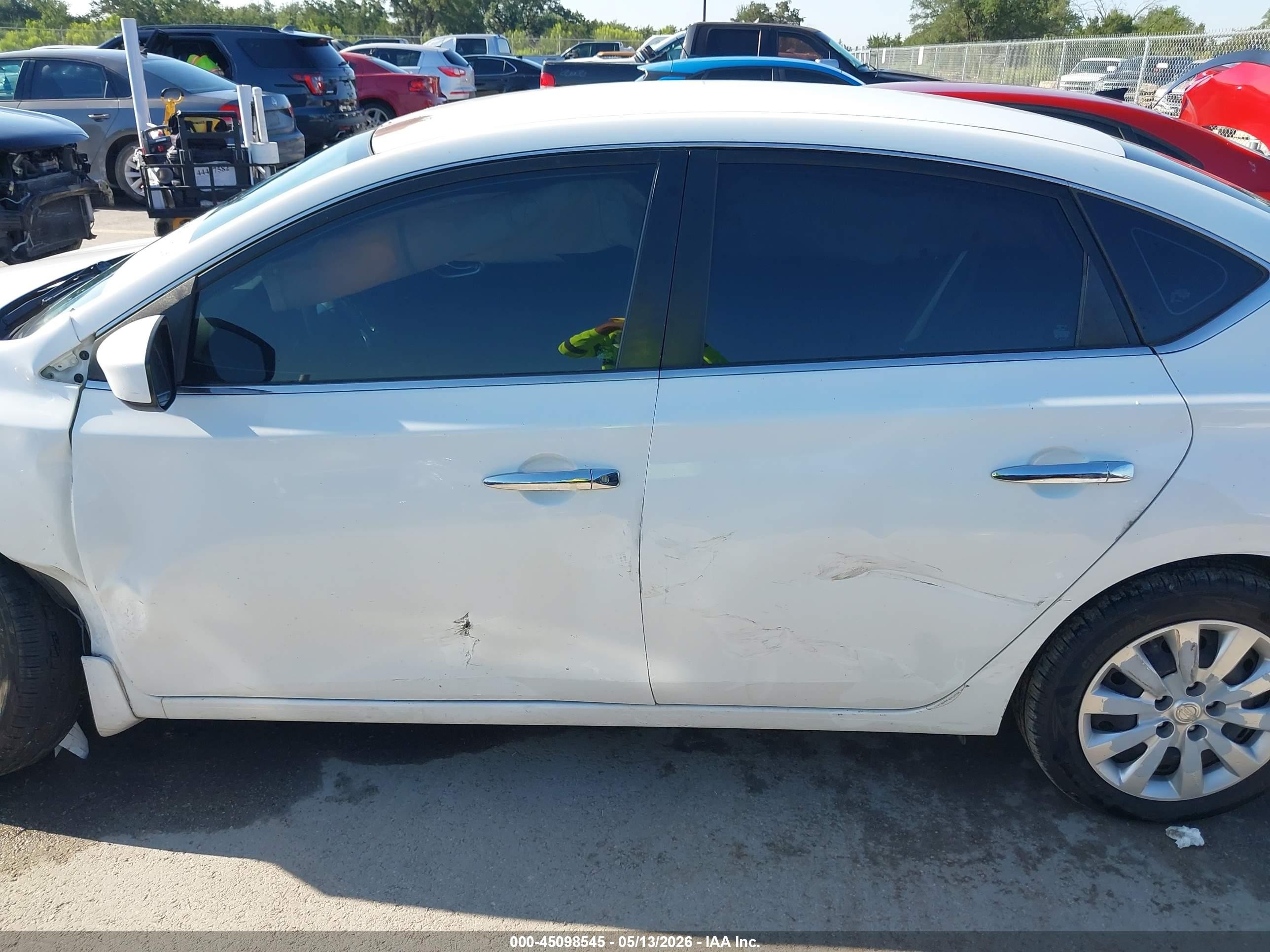 2015 Nissan Sentra S White vin: 3N1AB7AP3FY368466