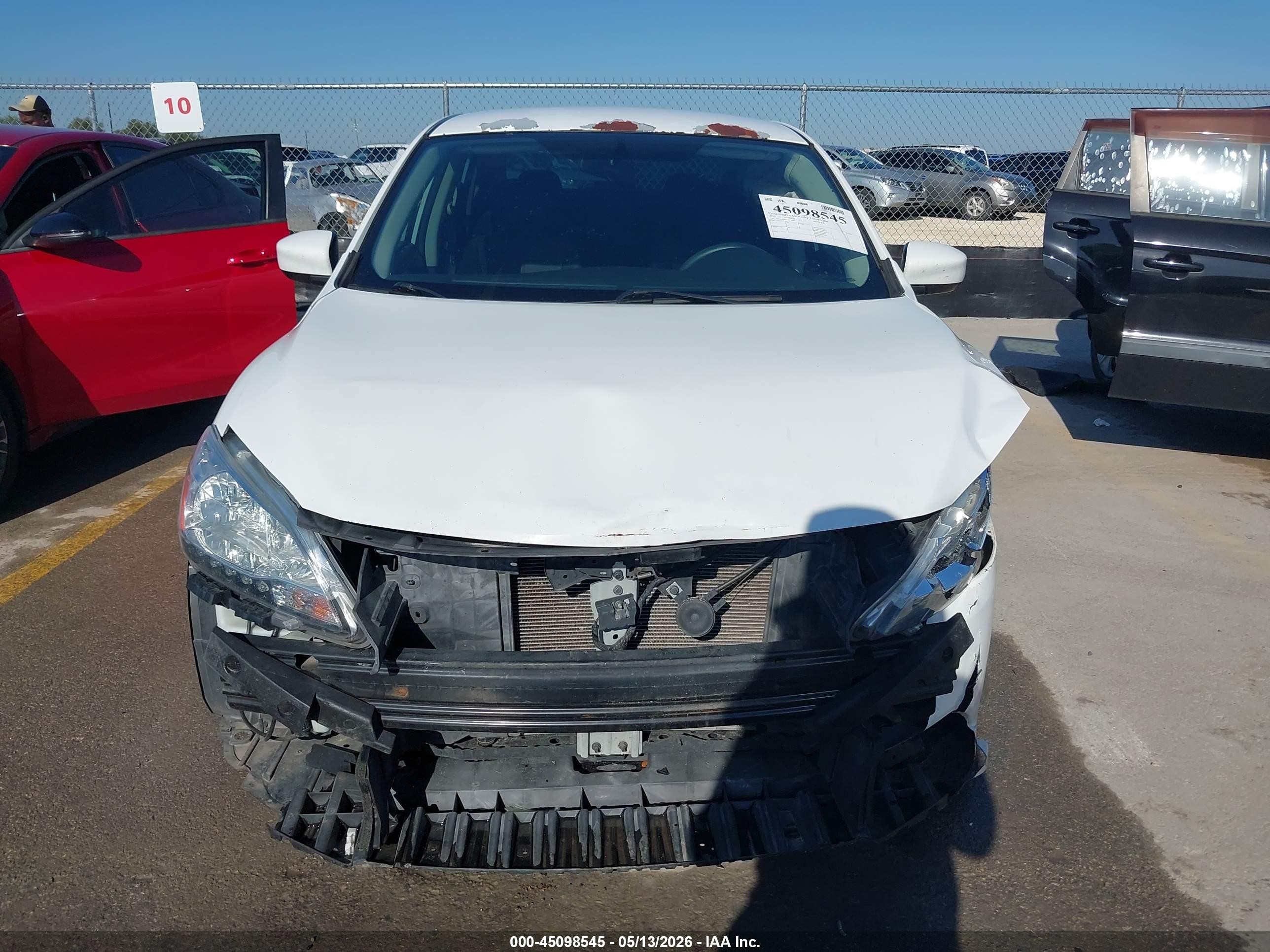 2015 Nissan Sentra S White vin: 3N1AB7AP3FY368466