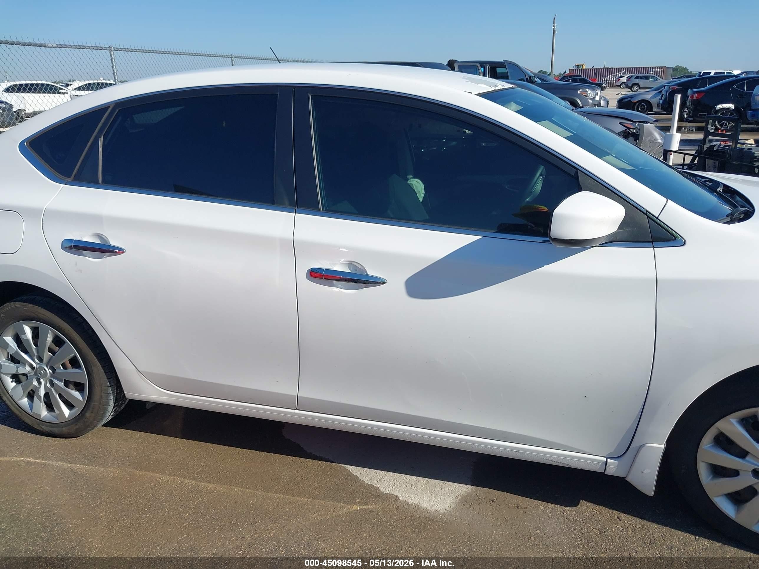 2015 Nissan Sentra S White vin: 3N1AB7AP3FY368466