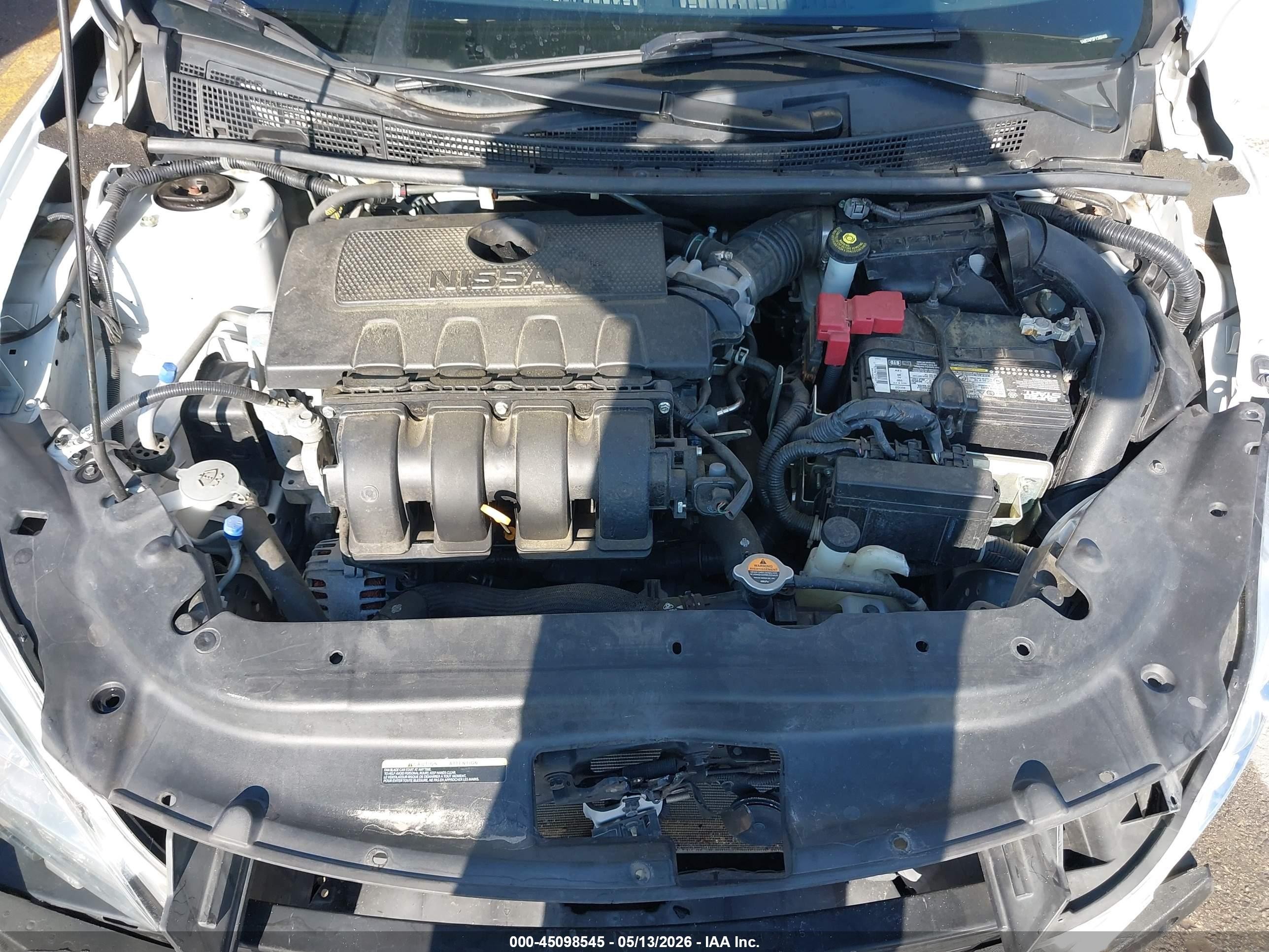 2015 Nissan Sentra S White vin: 3N1AB7AP3FY368466