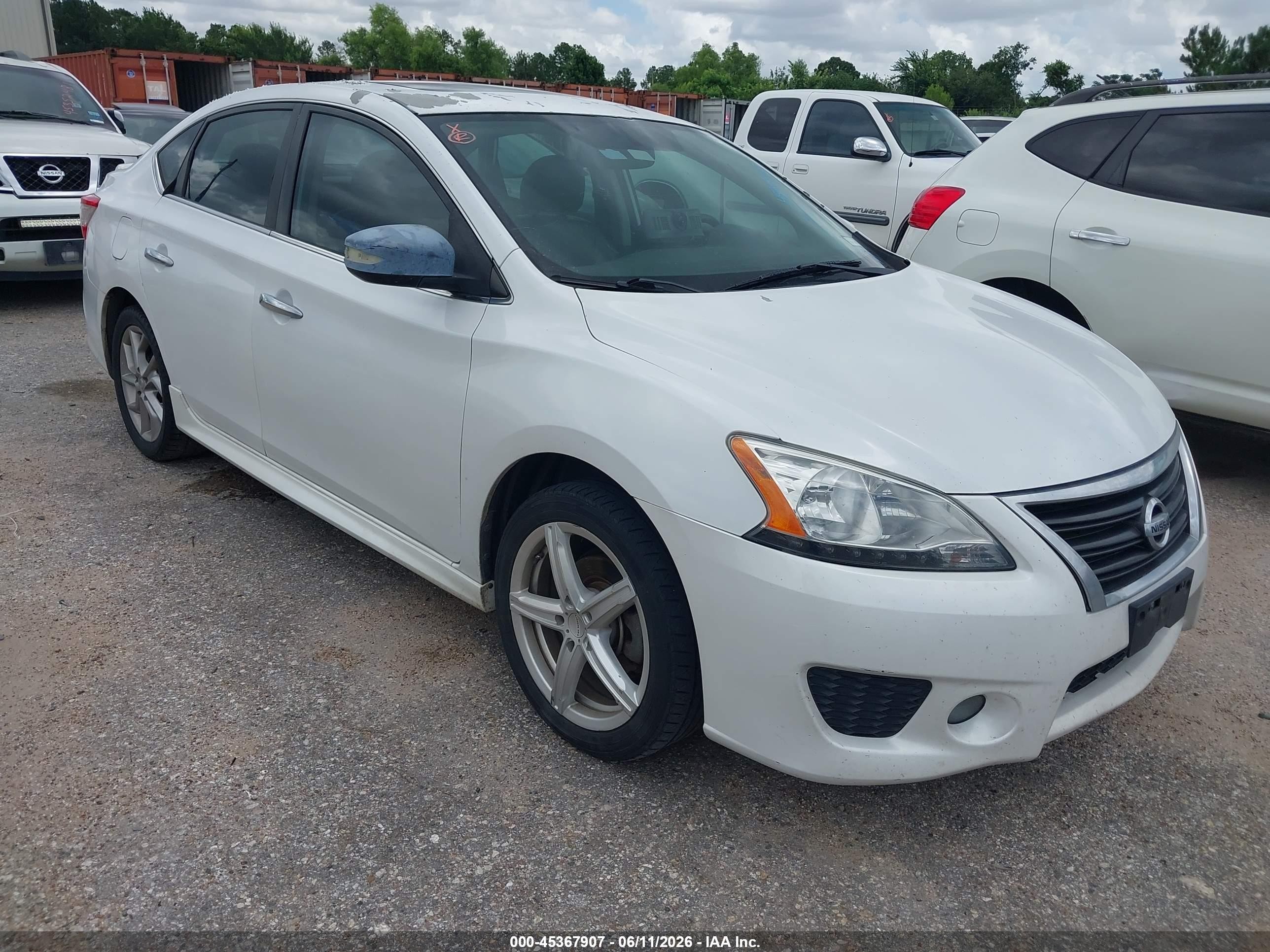 2015 Nissan Sentra Sr White vin: 3N1AB7AP3FY369018