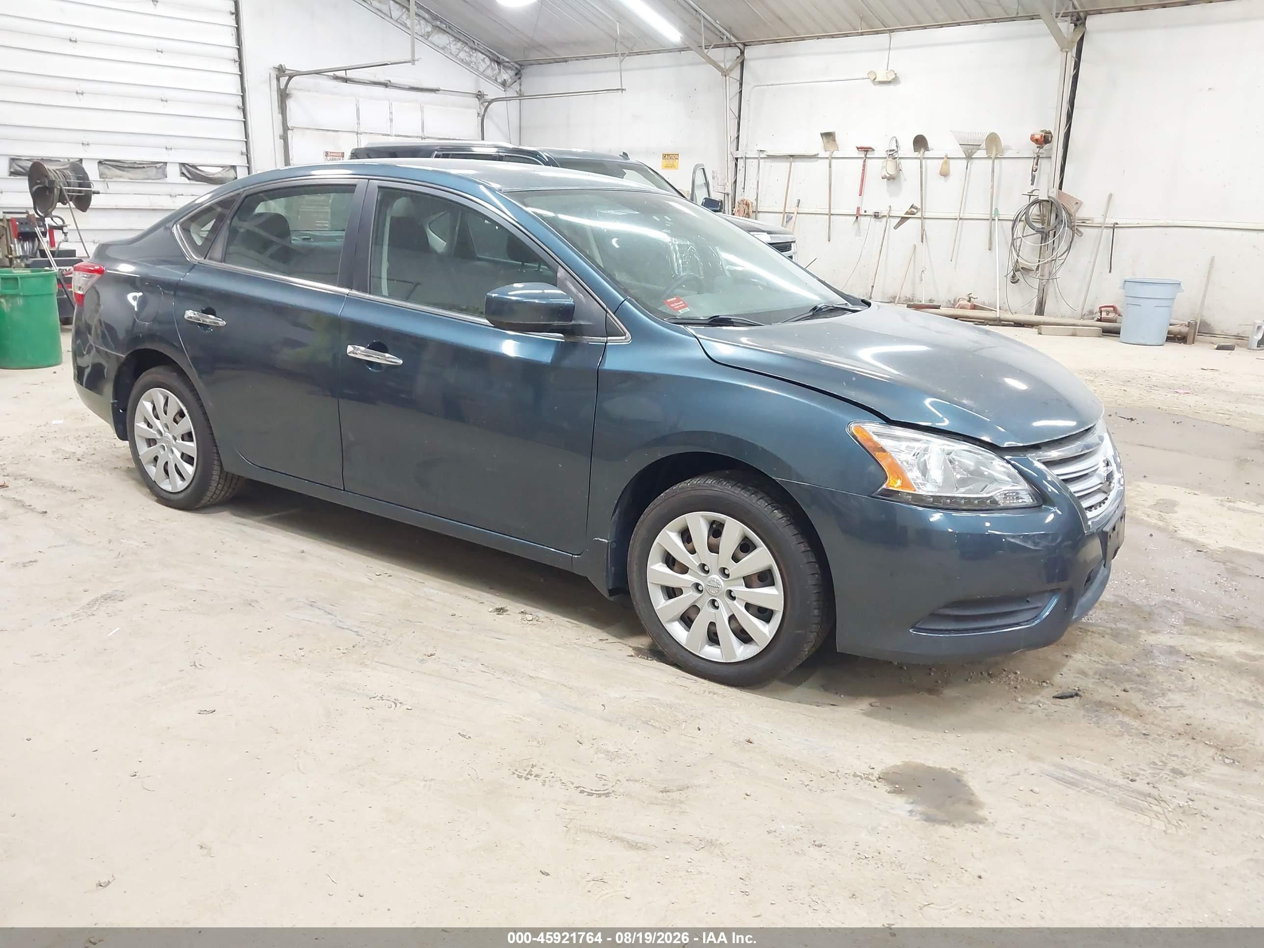 2015 Nissan Sentra Sv Blue vin: 3N1AB7AP3FY371108