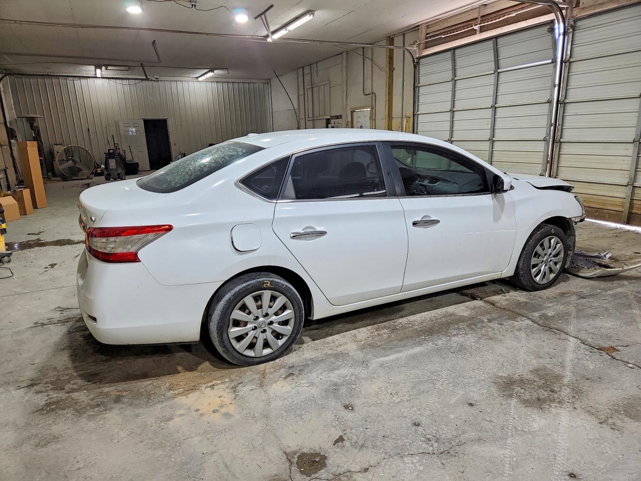 2015 Nissan Sentra Sv White vin: 3N1AB7AP3FY373117