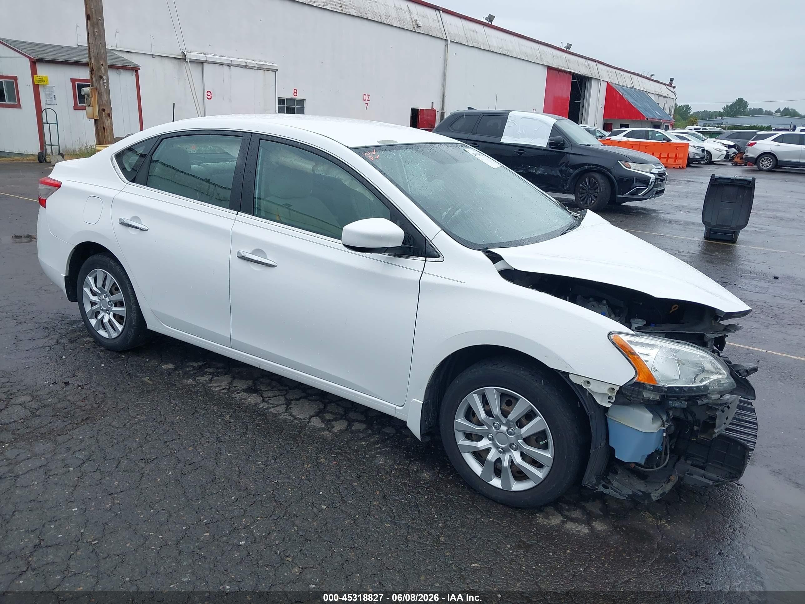2015 Nissan Sentra Sv White vin: 3N1AB7AP3FY380200