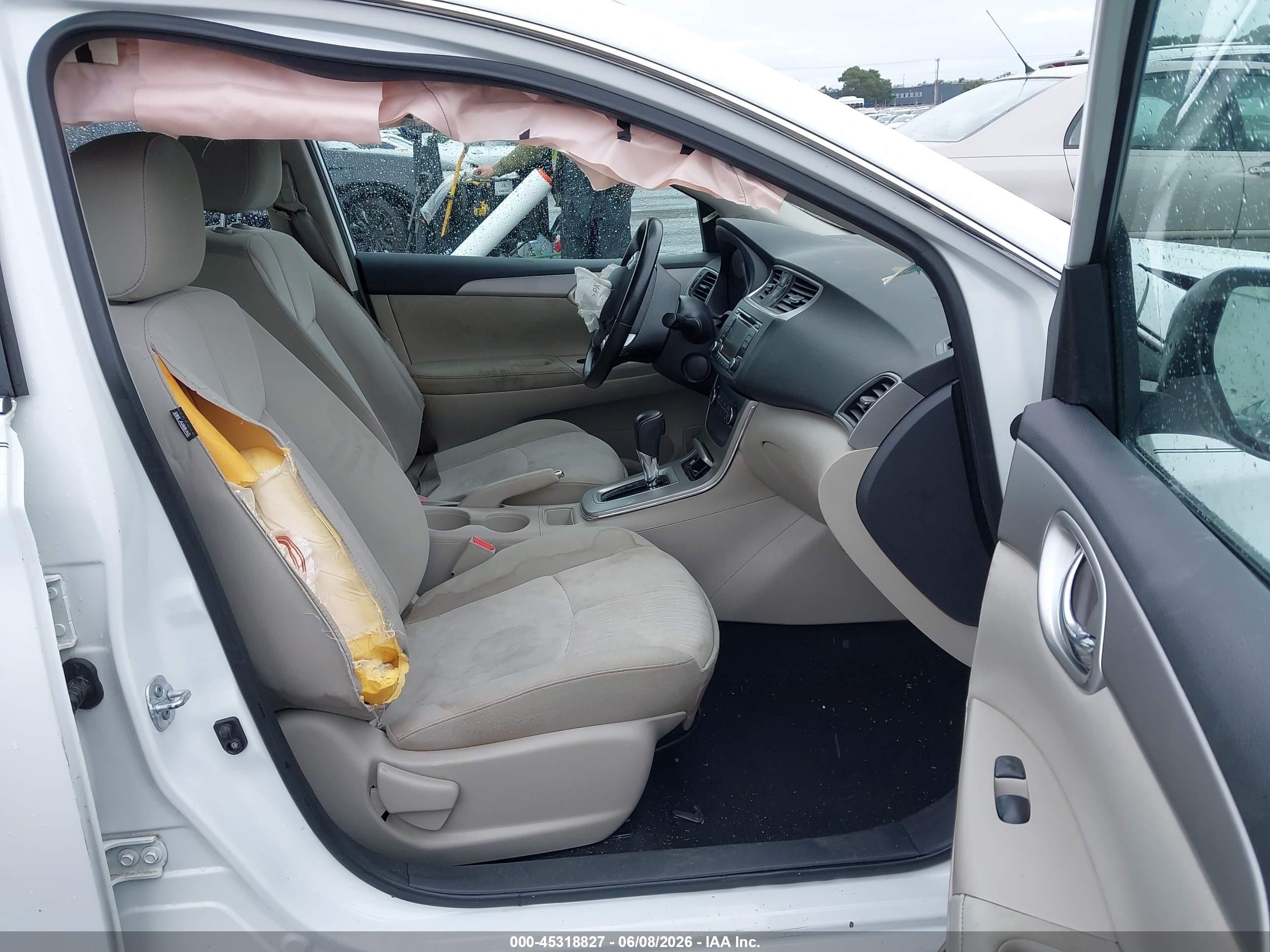 2015 Nissan Sentra Sv White vin: 3N1AB7AP3FY380200