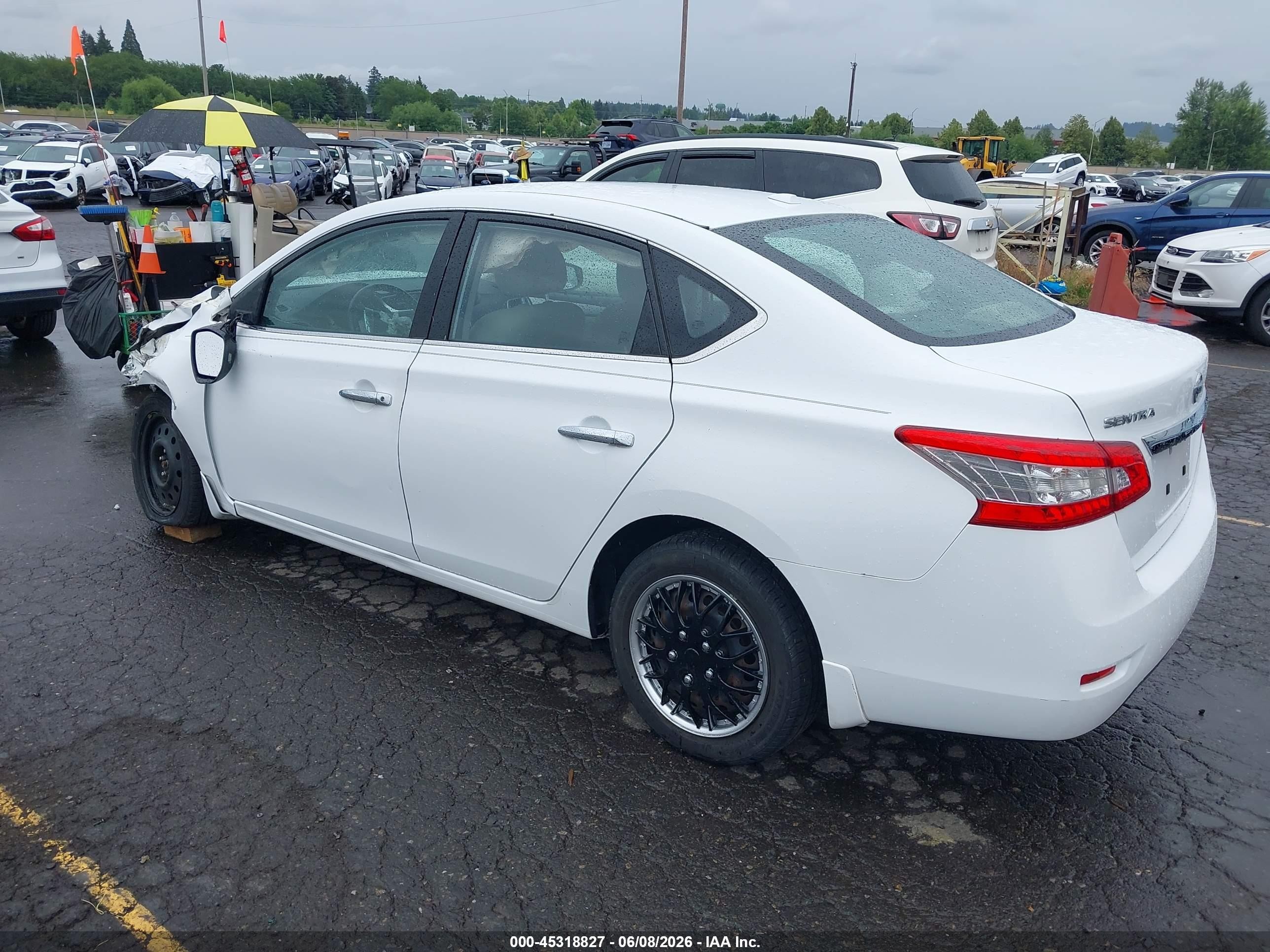 2015 Nissan Sentra Sv White vin: 3N1AB7AP3FY380200