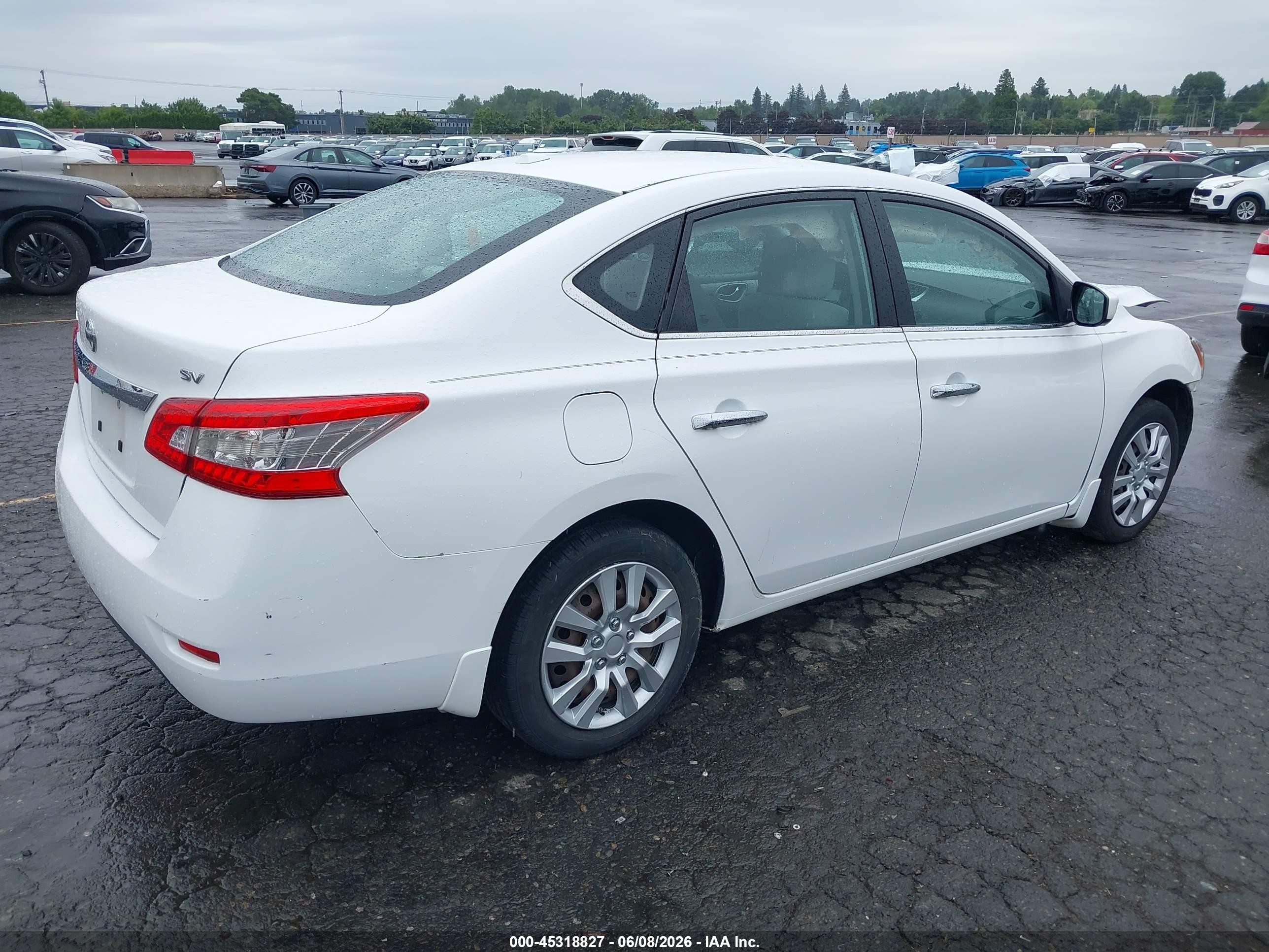 2015 Nissan Sentra Sv White vin: 3N1AB7AP3FY380200