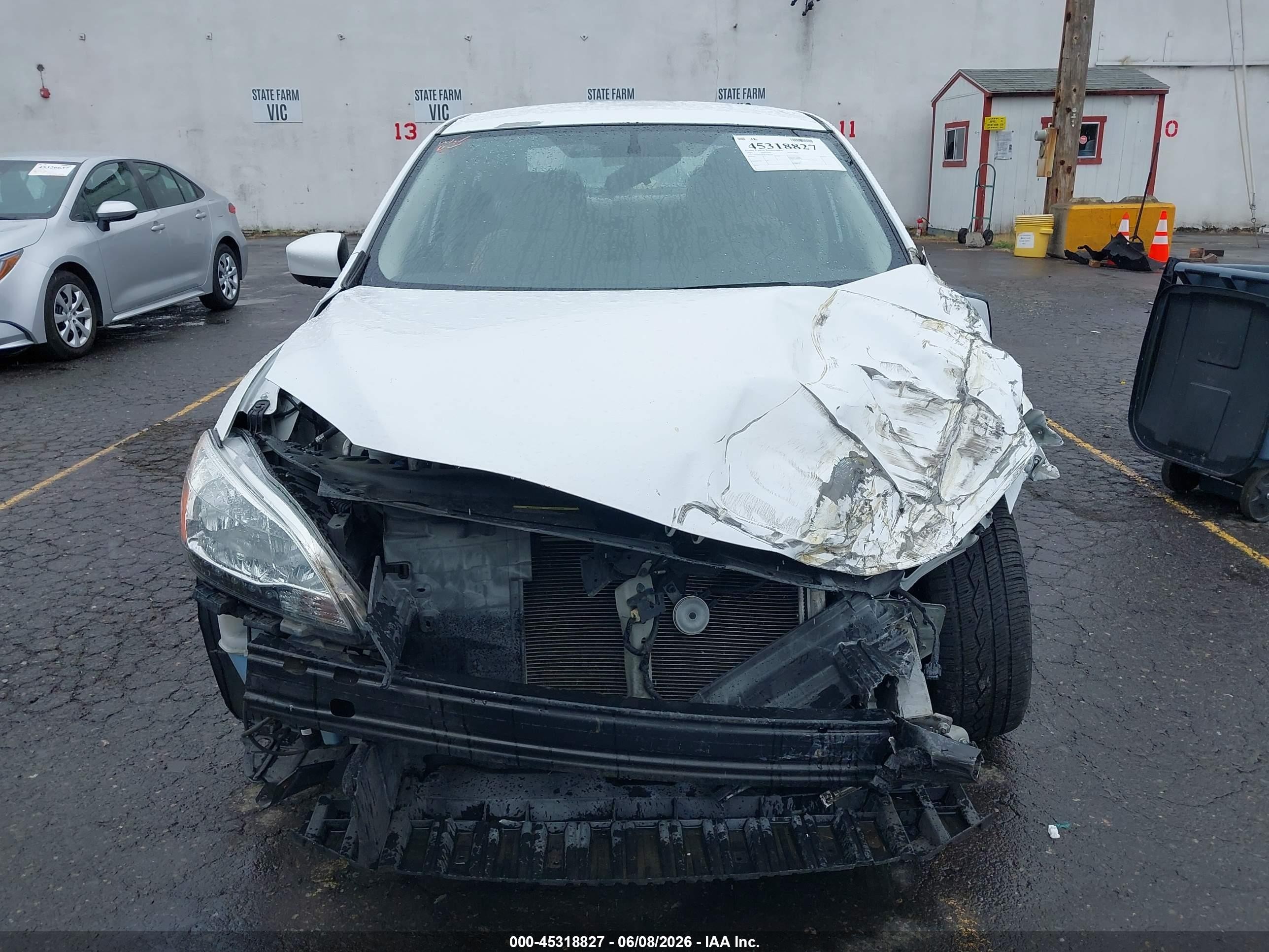 2015 Nissan Sentra Sv White vin: 3N1AB7AP3FY380200