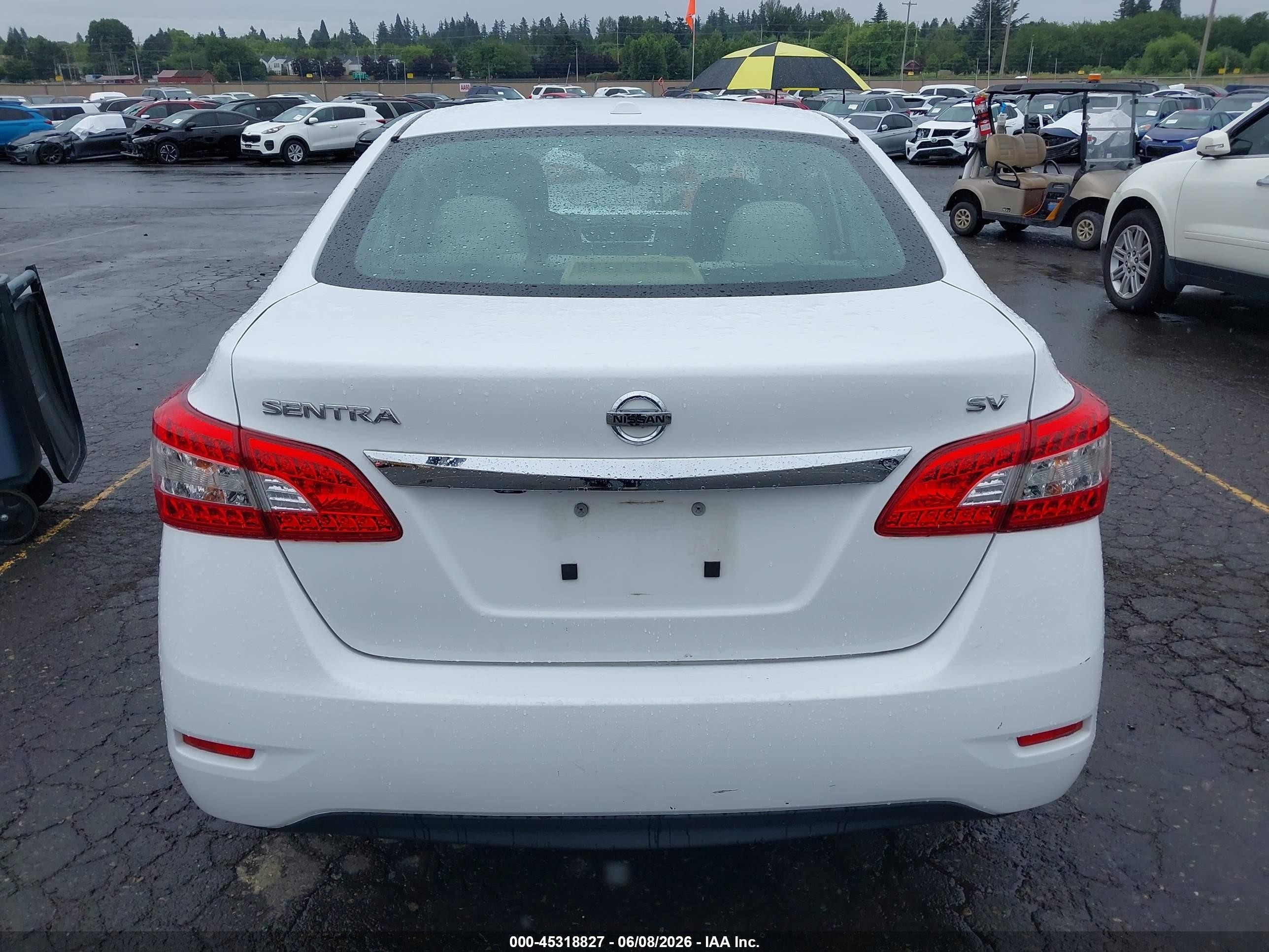 2015 Nissan Sentra Sv White vin: 3N1AB7AP3FY380200