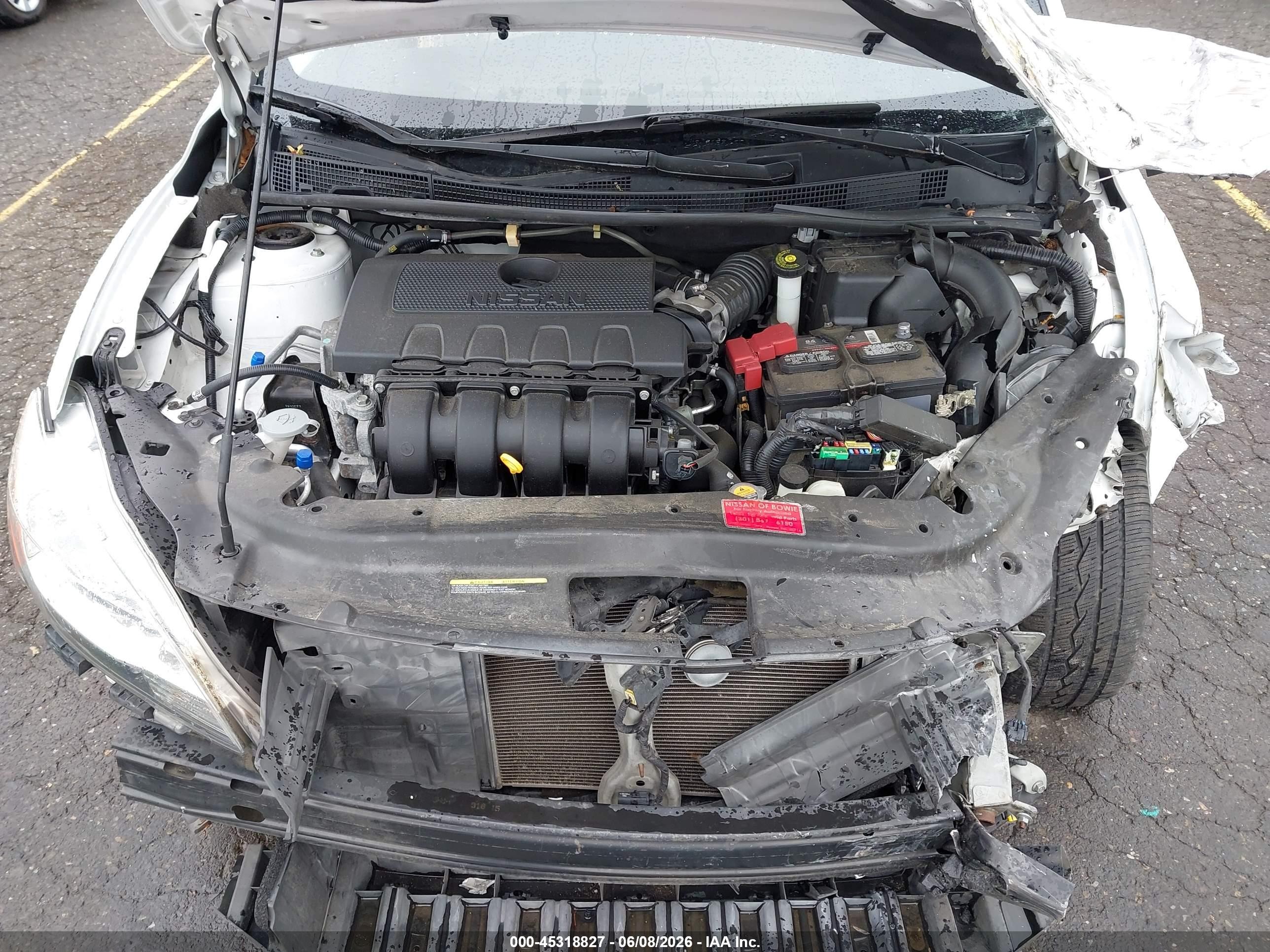 2015 Nissan Sentra Sv White vin: 3N1AB7AP3FY380200