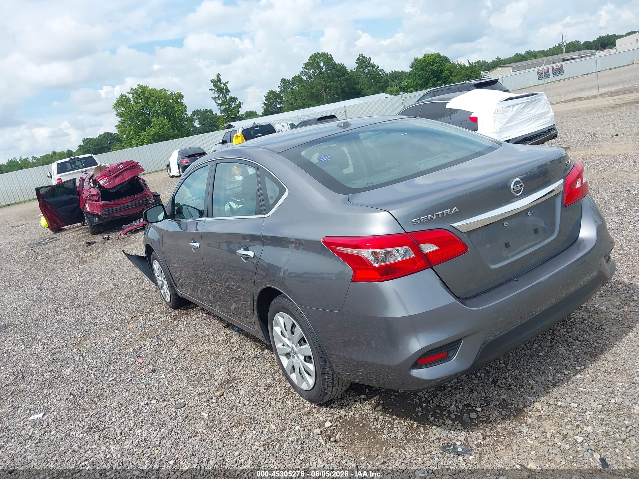 2016 Nissan Sentra Sv Gray vin: 3N1AB7AP3GY208296