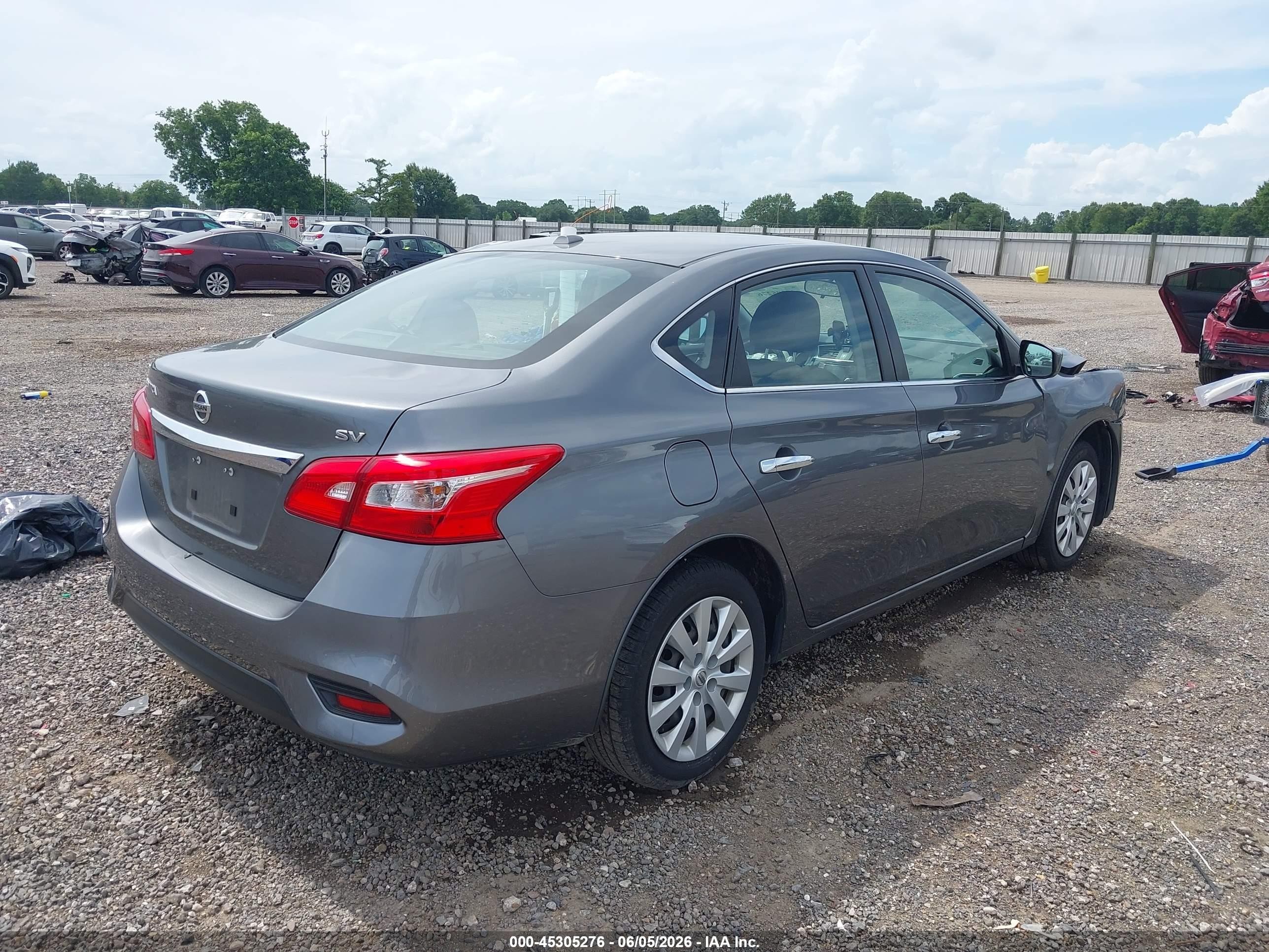 2016 Nissan Sentra Sv Gray vin: 3N1AB7AP3GY208296