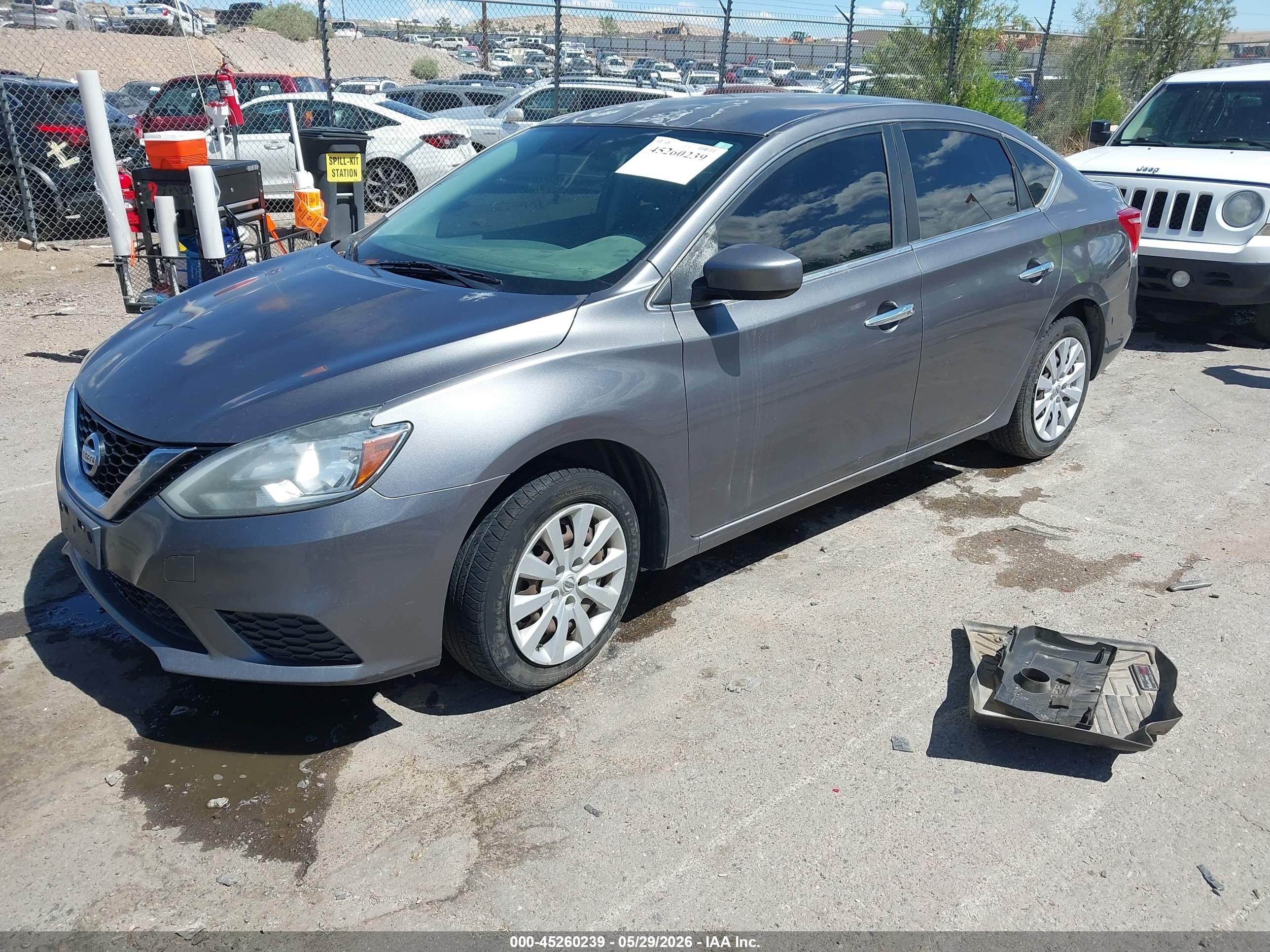 2016 Nissan Sentra Fe+ S/s/sl/sr/sv Gray vin: 3N1AB7AP3GY264111