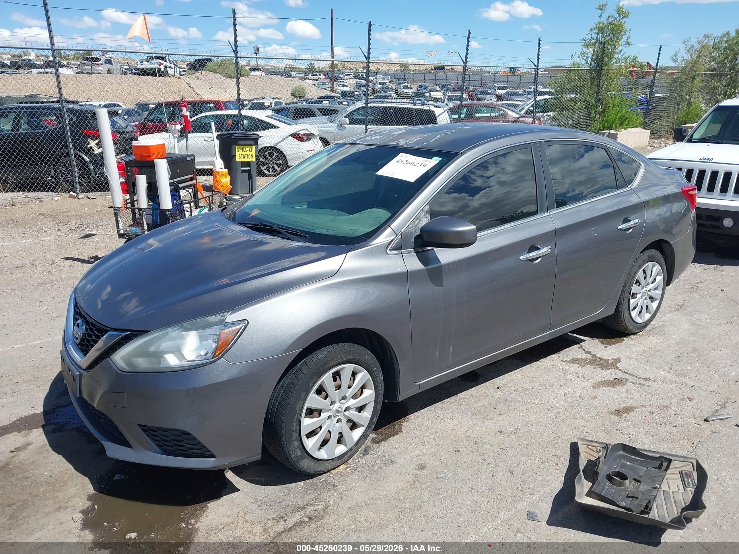 2016 Nissan Sentra Fe+ S/s/sl/sr/sv Gray vin: 3N1AB7AP3GY264111