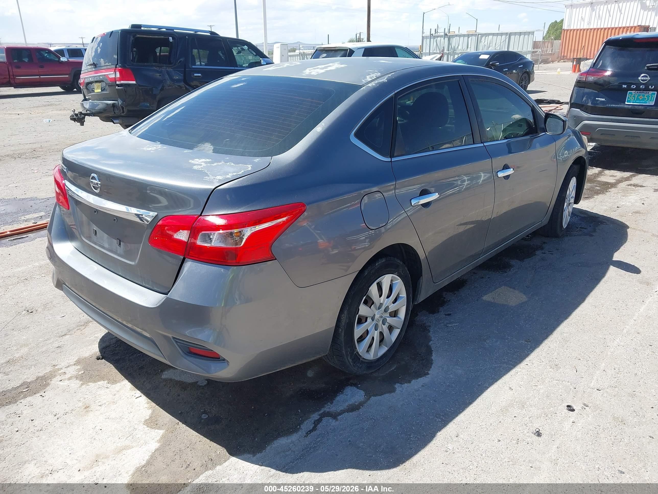 2016 Nissan Sentra Fe+ S/s/sl/sr/sv Gray vin: 3N1AB7AP3GY264111