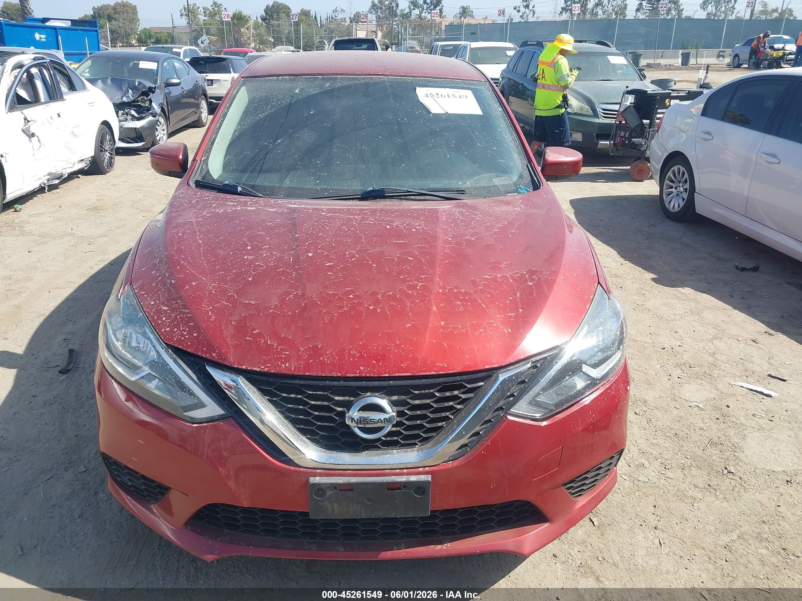 2017 Nissan Sentra Sv Red vin: 3N1AB7AP3HL643964