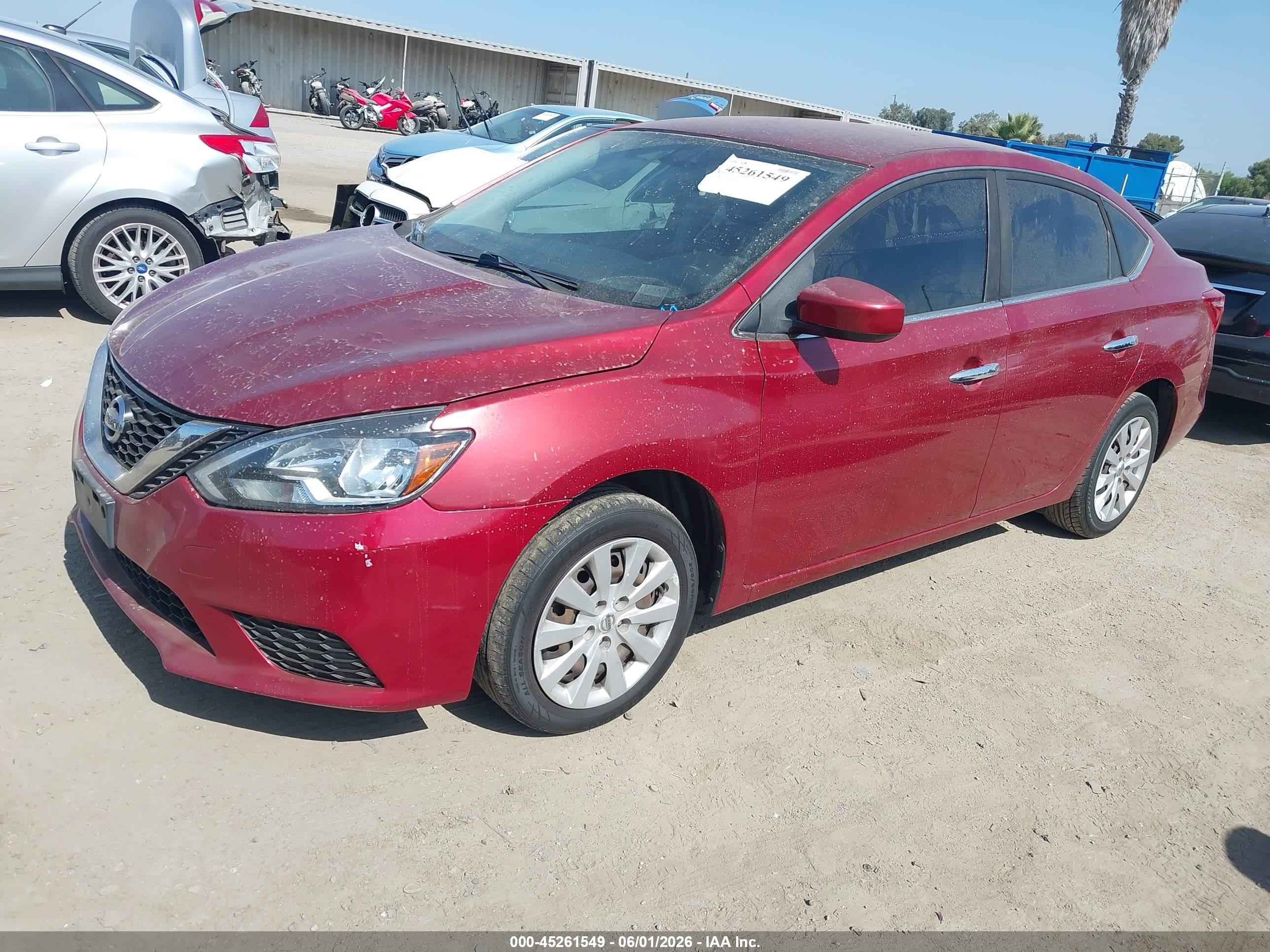2017 Nissan Sentra Sv Red vin: 3N1AB7AP3HL643964