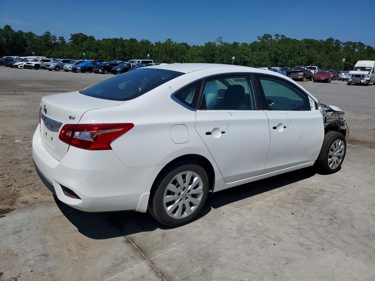 2017 Nissan Sentra Sv White vin: 3N1AB7AP3HY217680