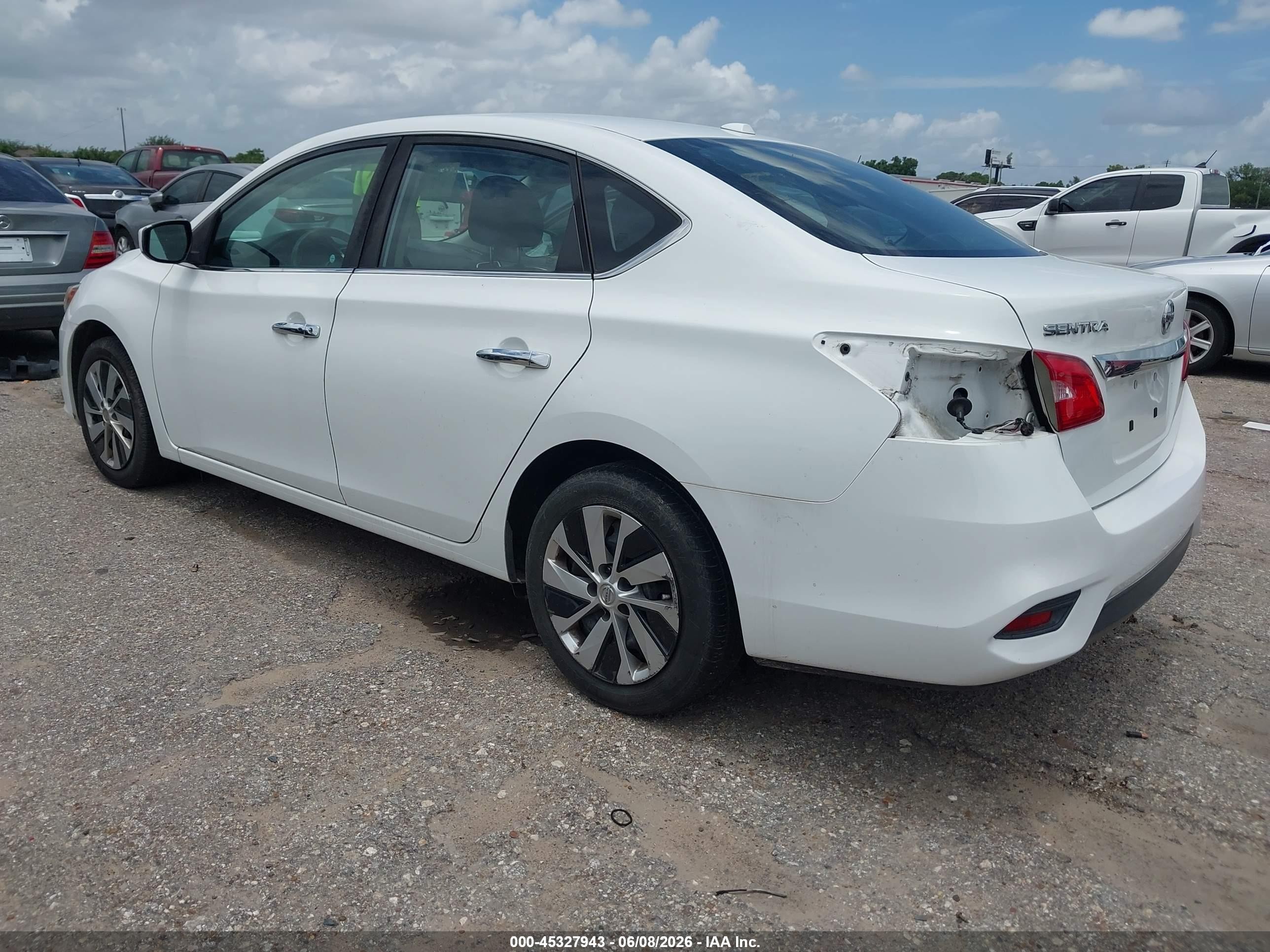 2017 Nissan Sentra Sv White vin: 3N1AB7AP3HY218585