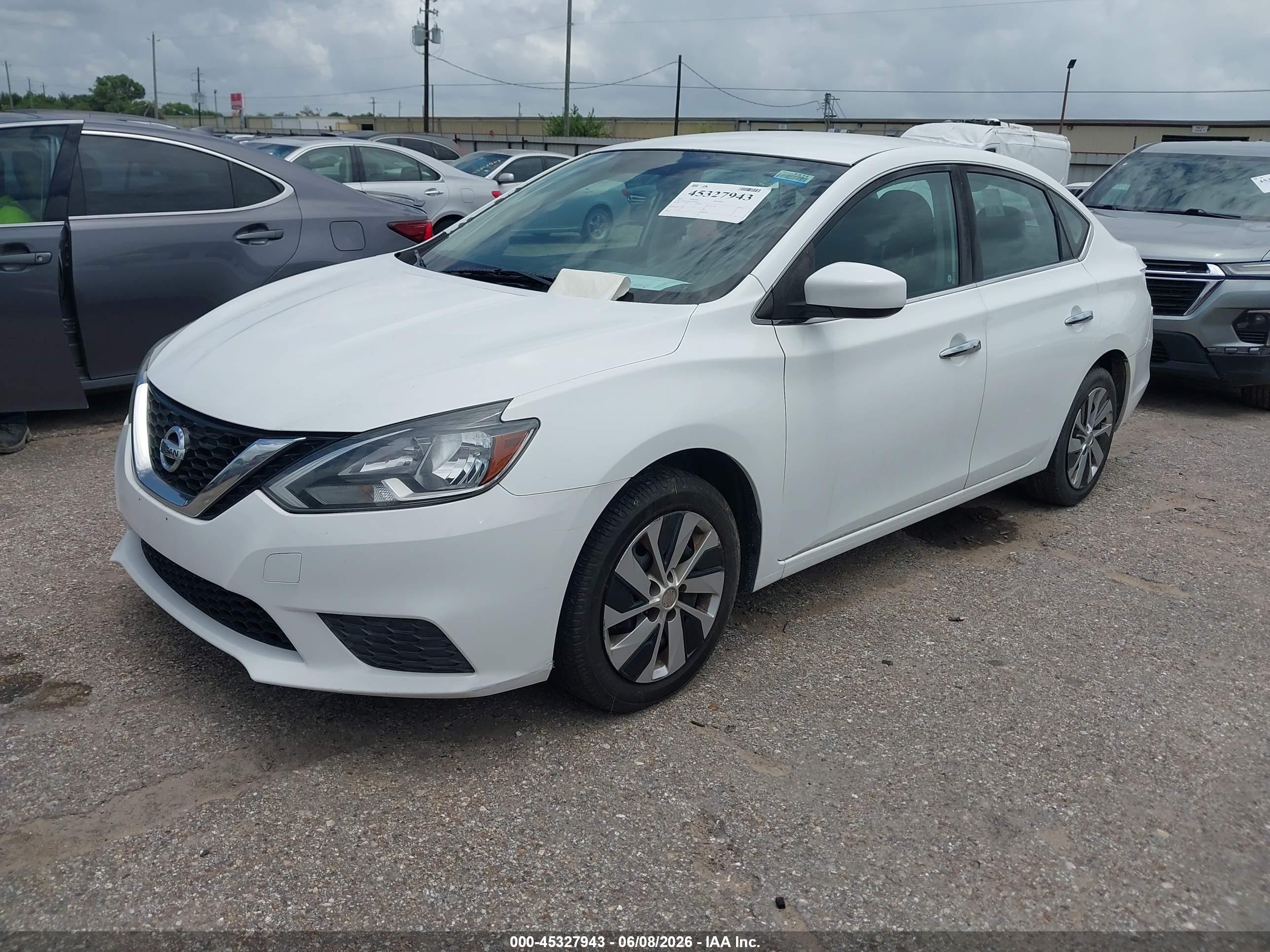 2017 Nissan Sentra Sv White vin: 3N1AB7AP3HY218585