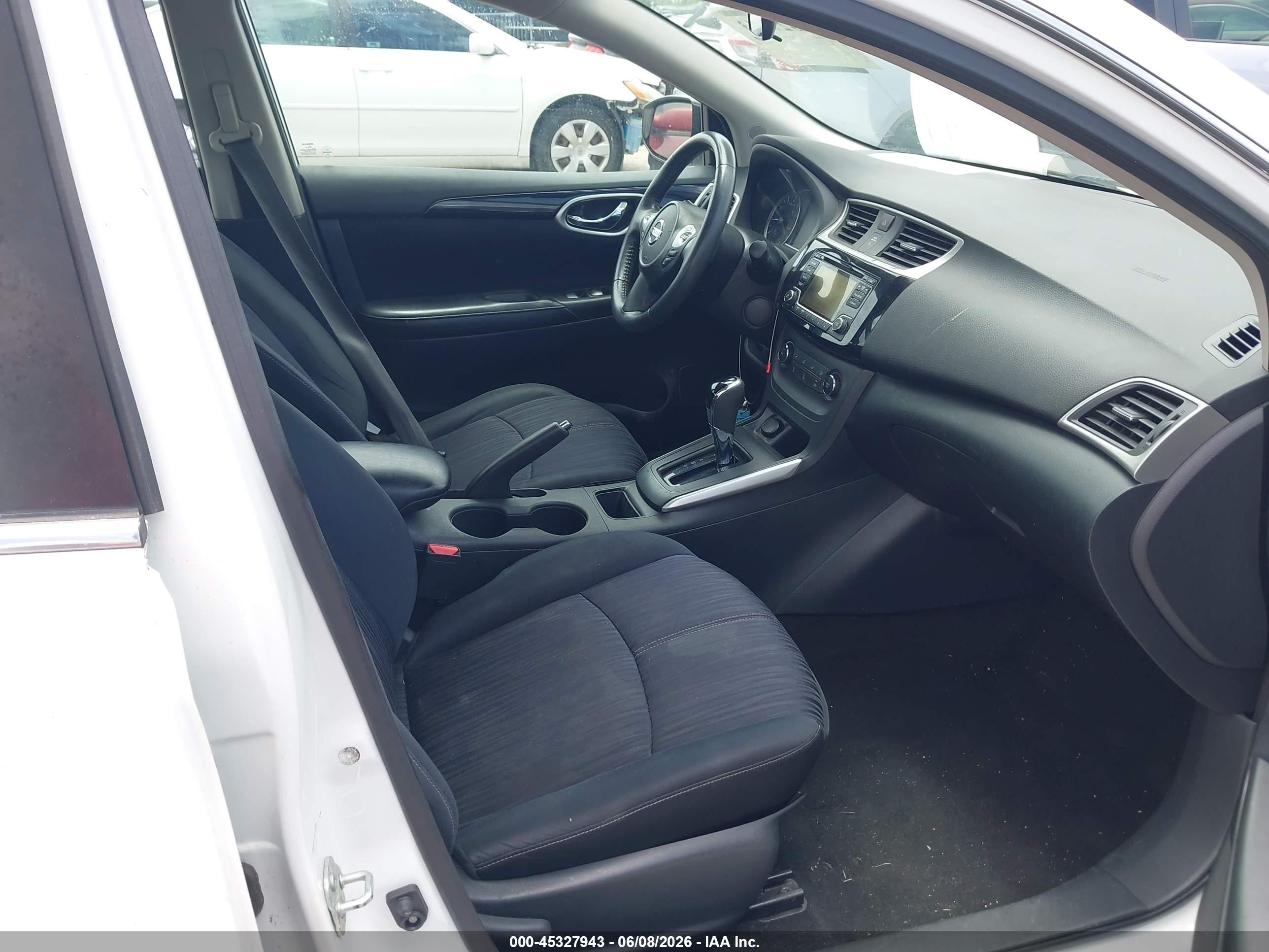 2017 Nissan Sentra Sv White vin: 3N1AB7AP3HY218585
