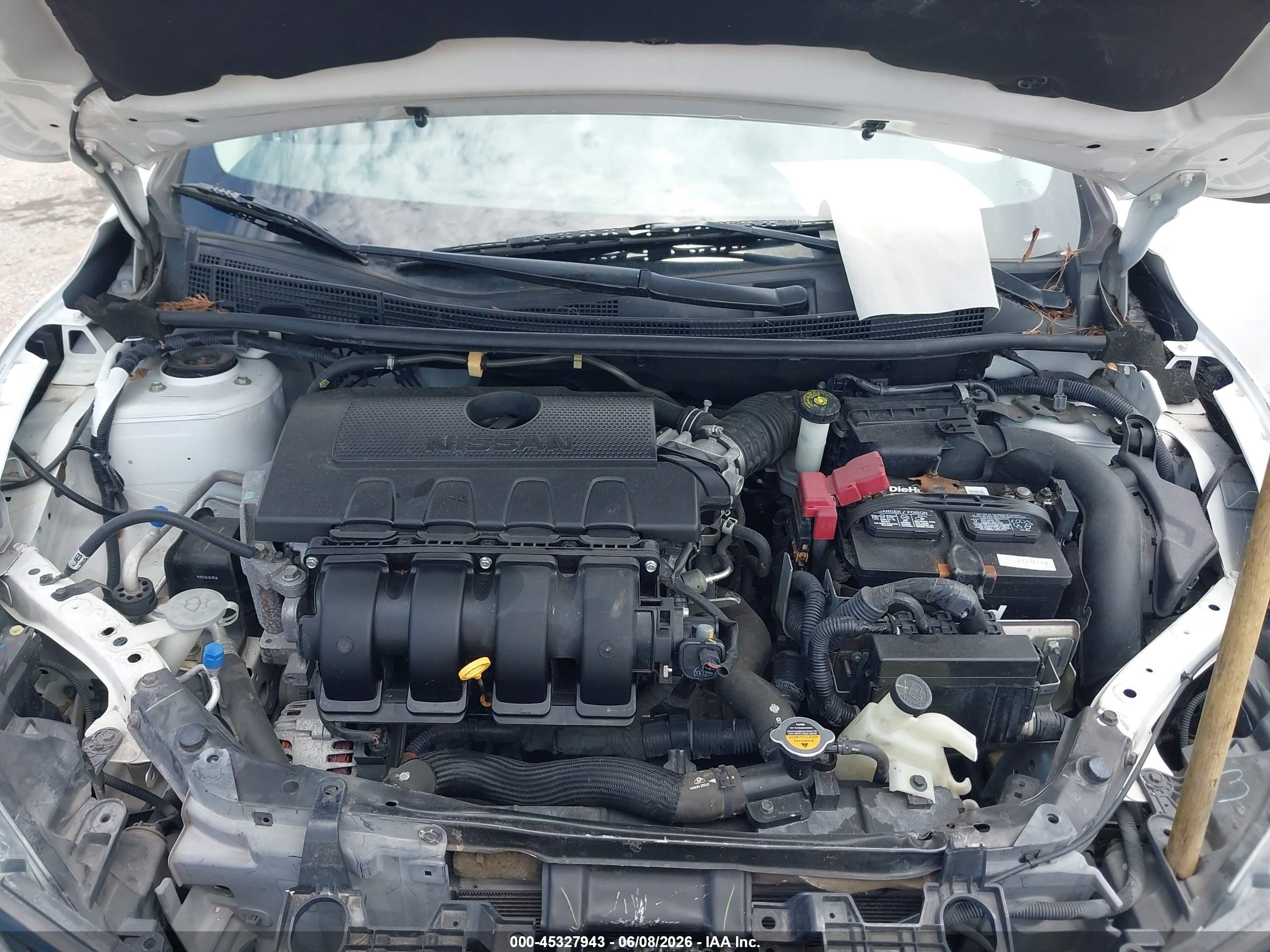 2017 Nissan Sentra Sv White vin: 3N1AB7AP3HY218585