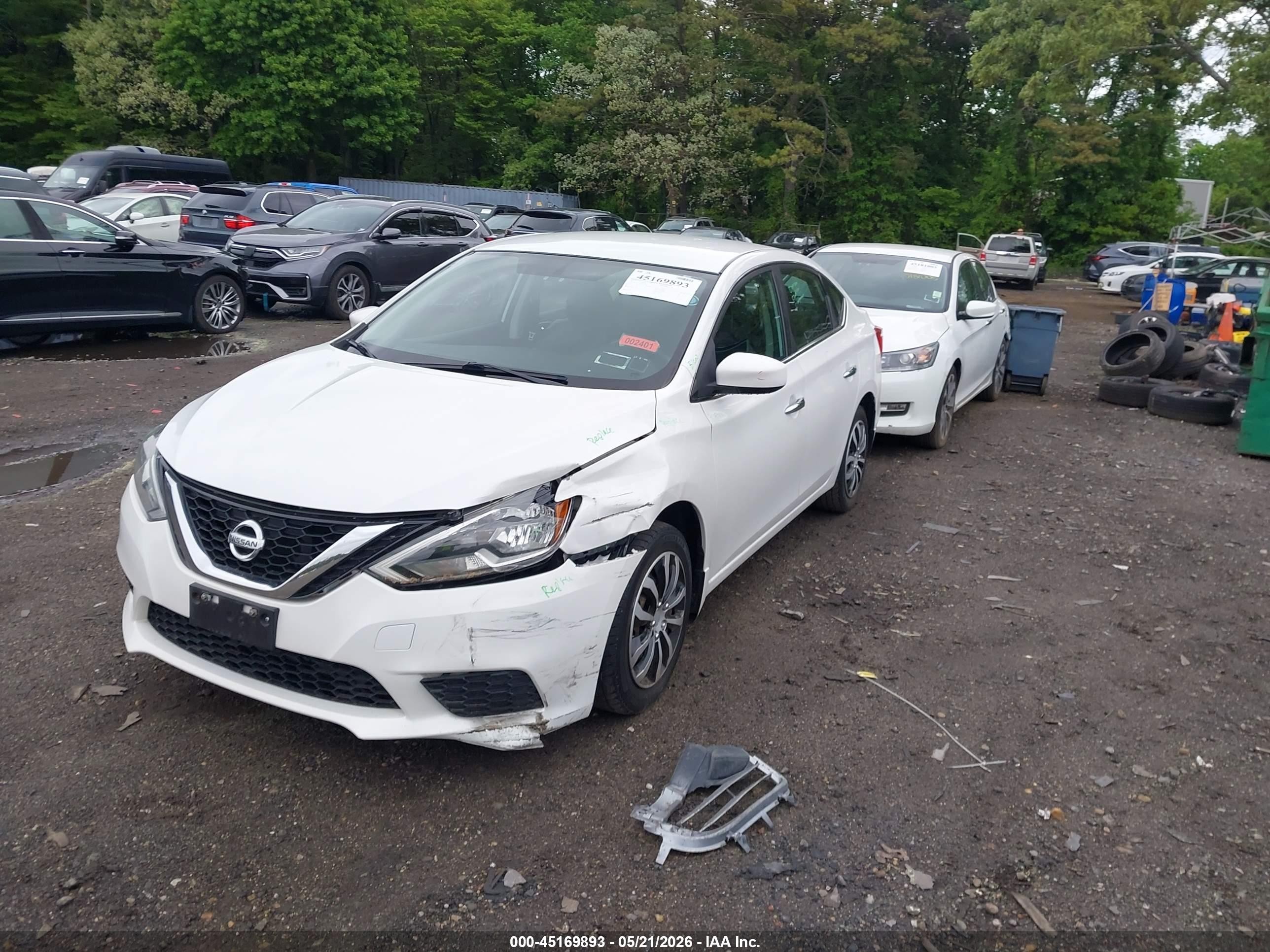 2017 Nissan Sentra Sv Белый vin: 3N1AB7AP3HY229103