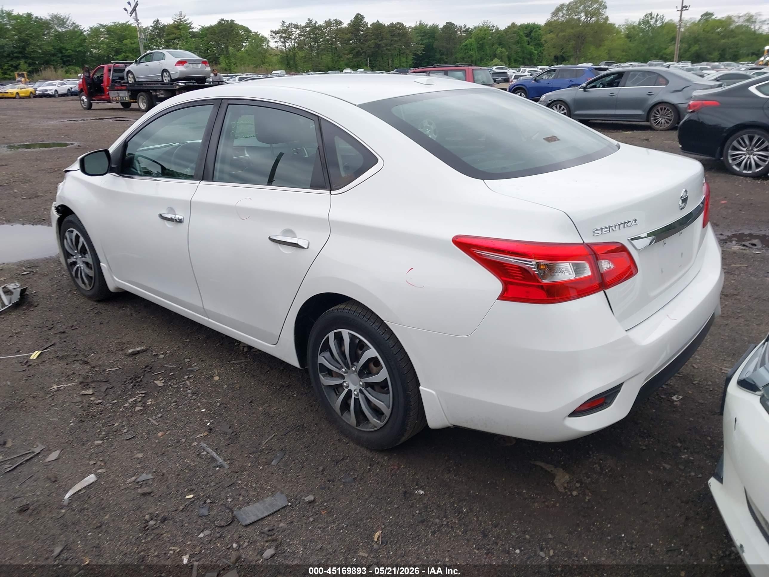 2017 Nissan Sentra Sv Белый vin: 3N1AB7AP3HY229103