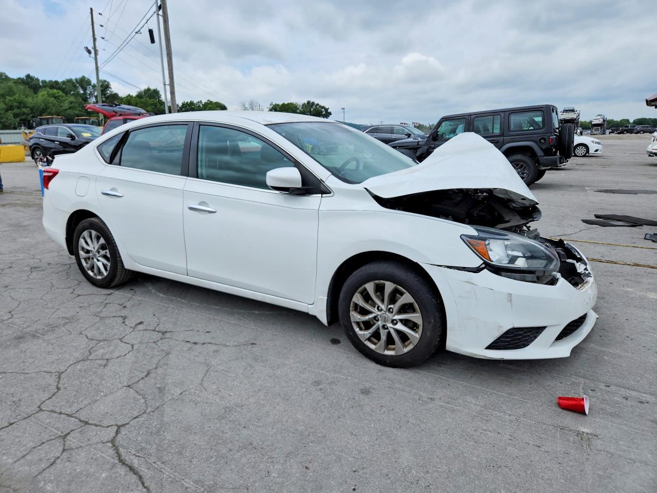 2017 Nissan Sentra S White vin: 3N1AB7AP3HY265616