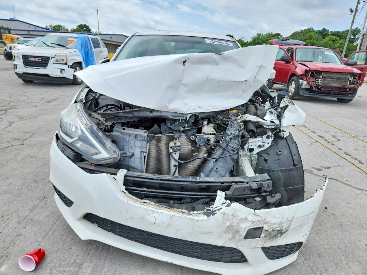 2017 Nissan Sentra S White vin: 3N1AB7AP3HY265616