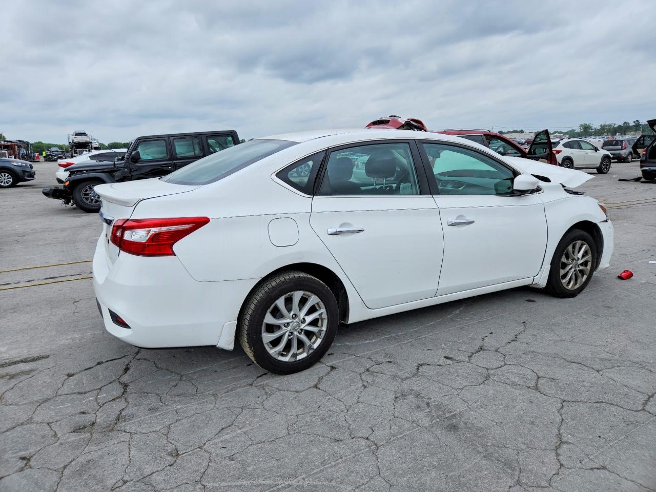 2017 Nissan Sentra S White vin: 3N1AB7AP3HY265616