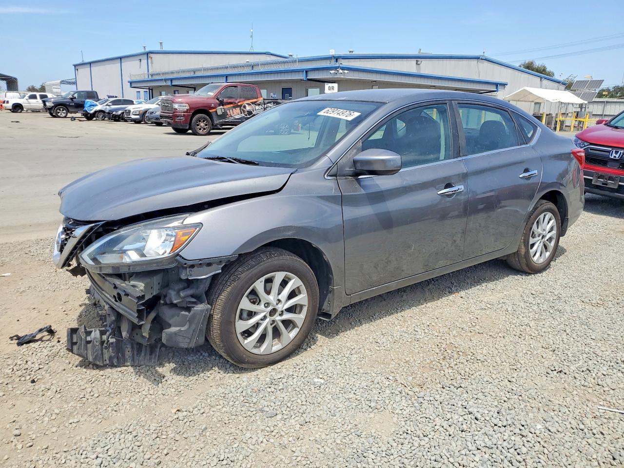 2018 Nissan Sentra Sv Gray vin: 3N1AB7AP3JY207513