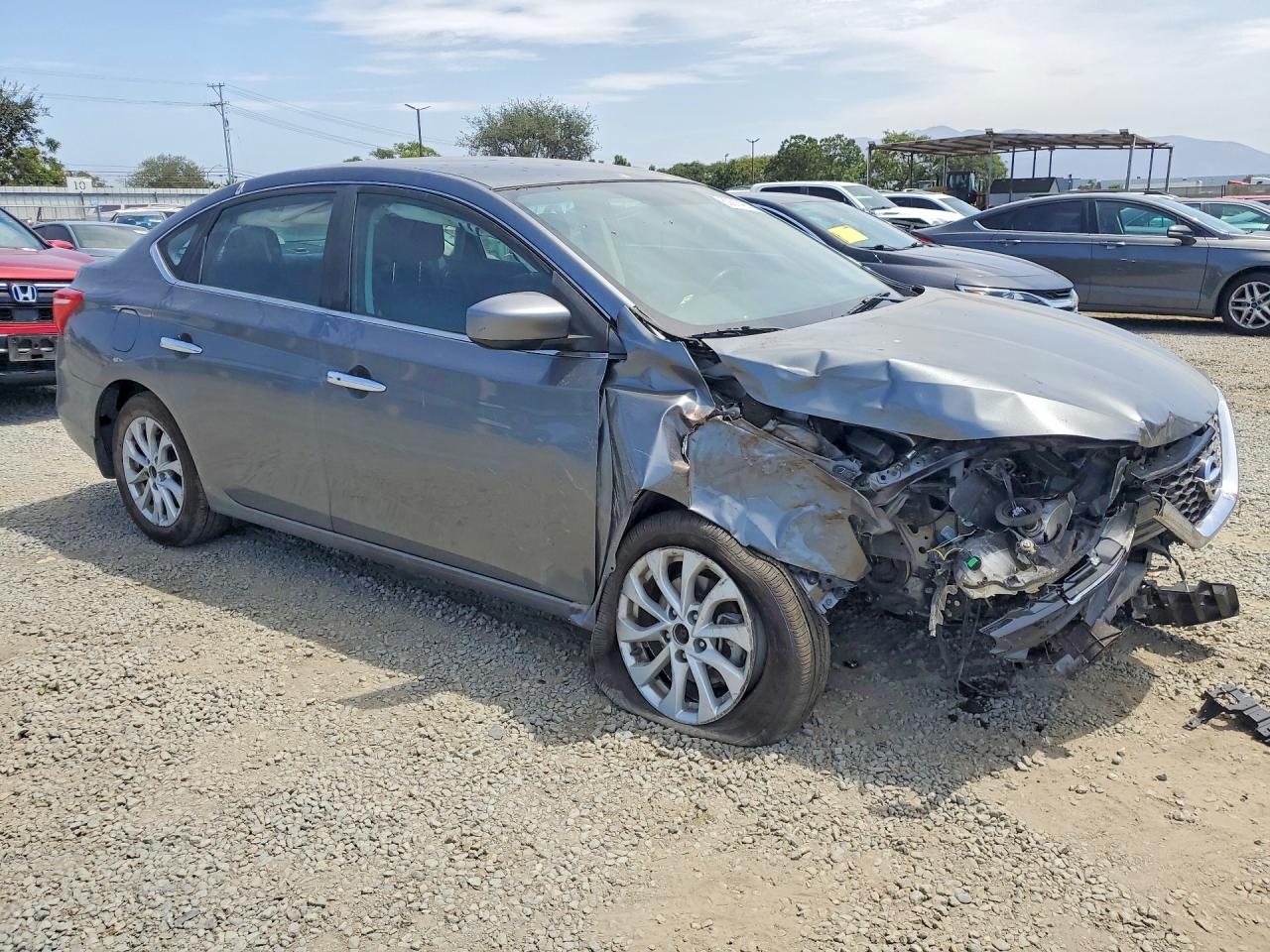 2018 Nissan Sentra Sv Gray vin: 3N1AB7AP3JY207513