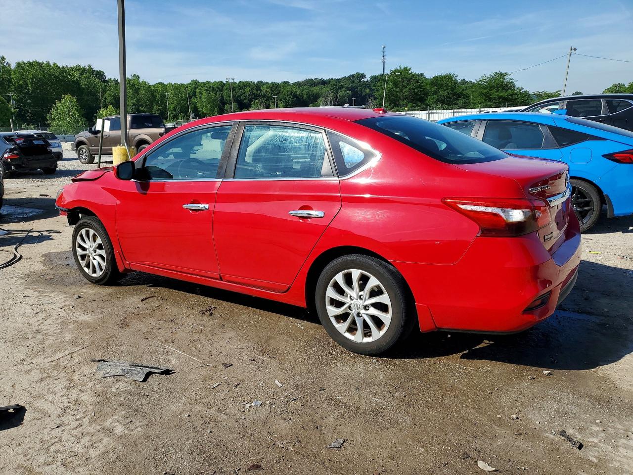2018 Nissan Sentra Sv Red vin: 3N1AB7AP3JY262558