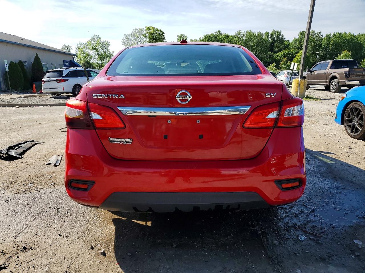 2018 Nissan Sentra Sv Red vin: 3N1AB7AP3JY262558