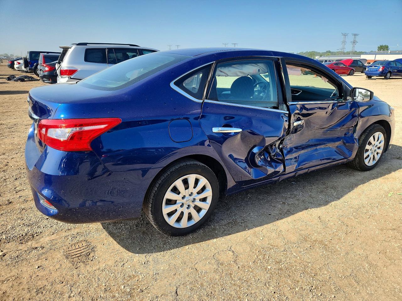 2018 Nissan Sentra S Blue vin: 3N1AB7AP3JY326548