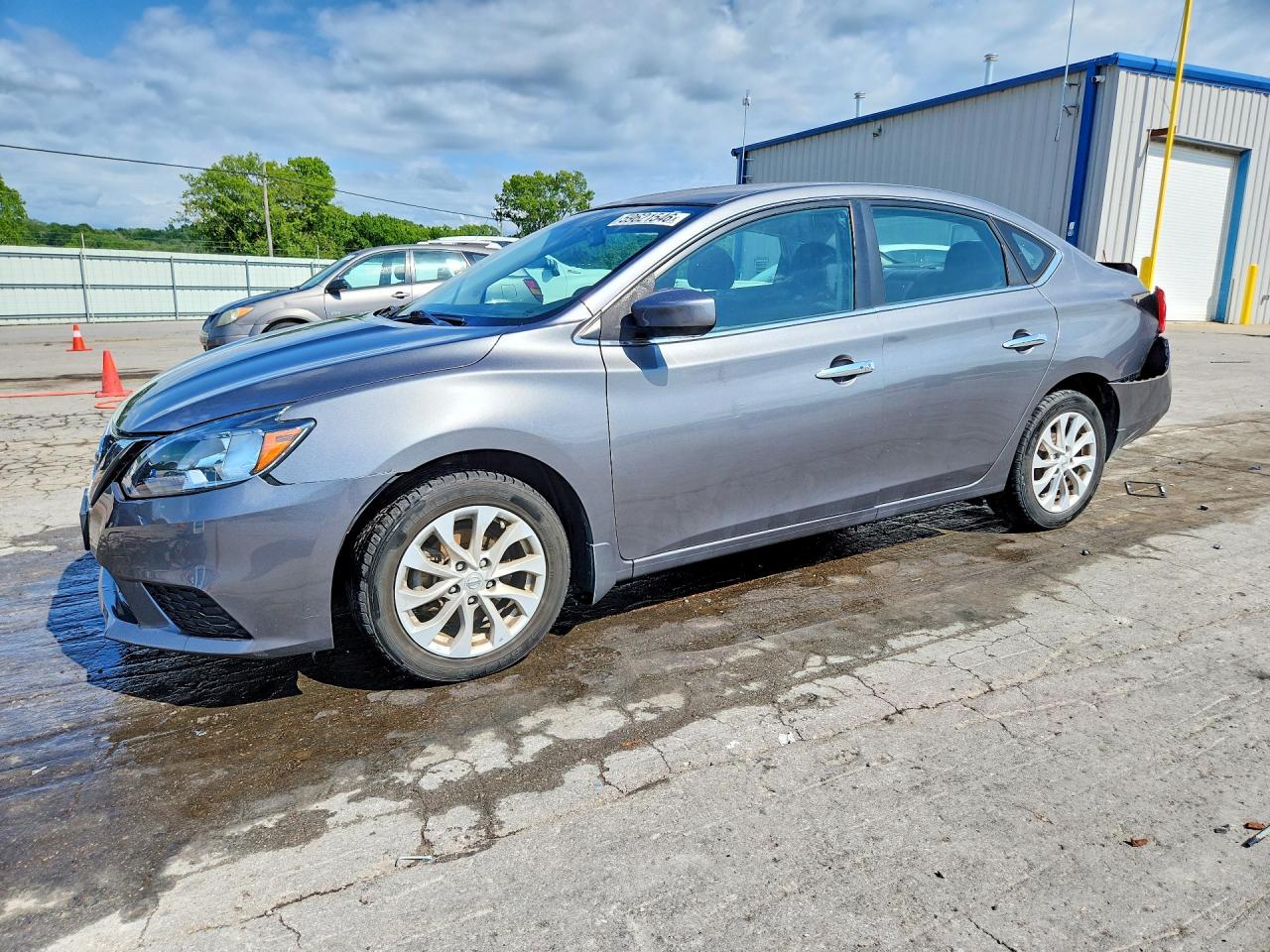 2019 Nissan Sentra Sv Gray vin: 3N1AB7AP3KY253151