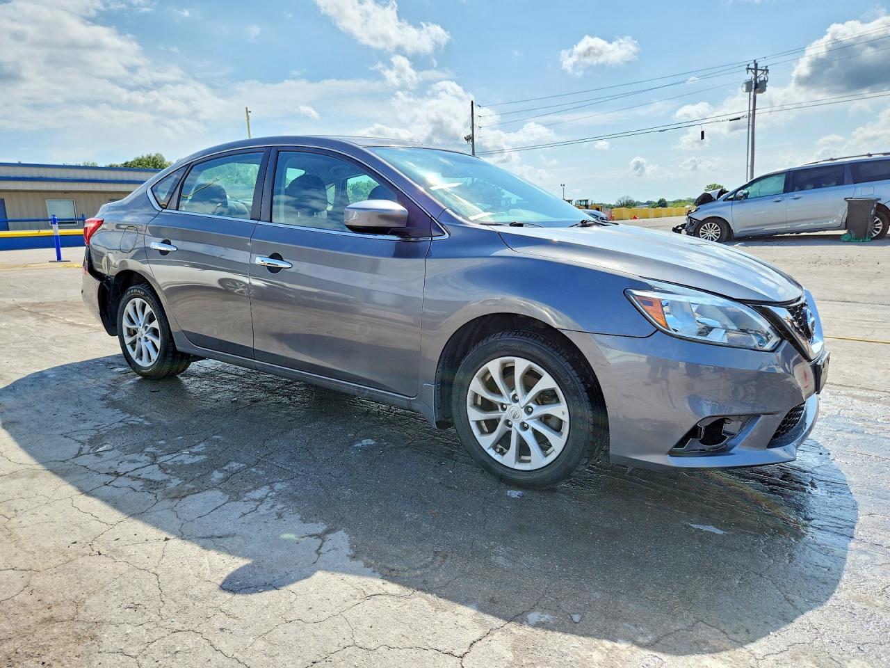 2019 Nissan Sentra Sv Gray vin: 3N1AB7AP3KY253151