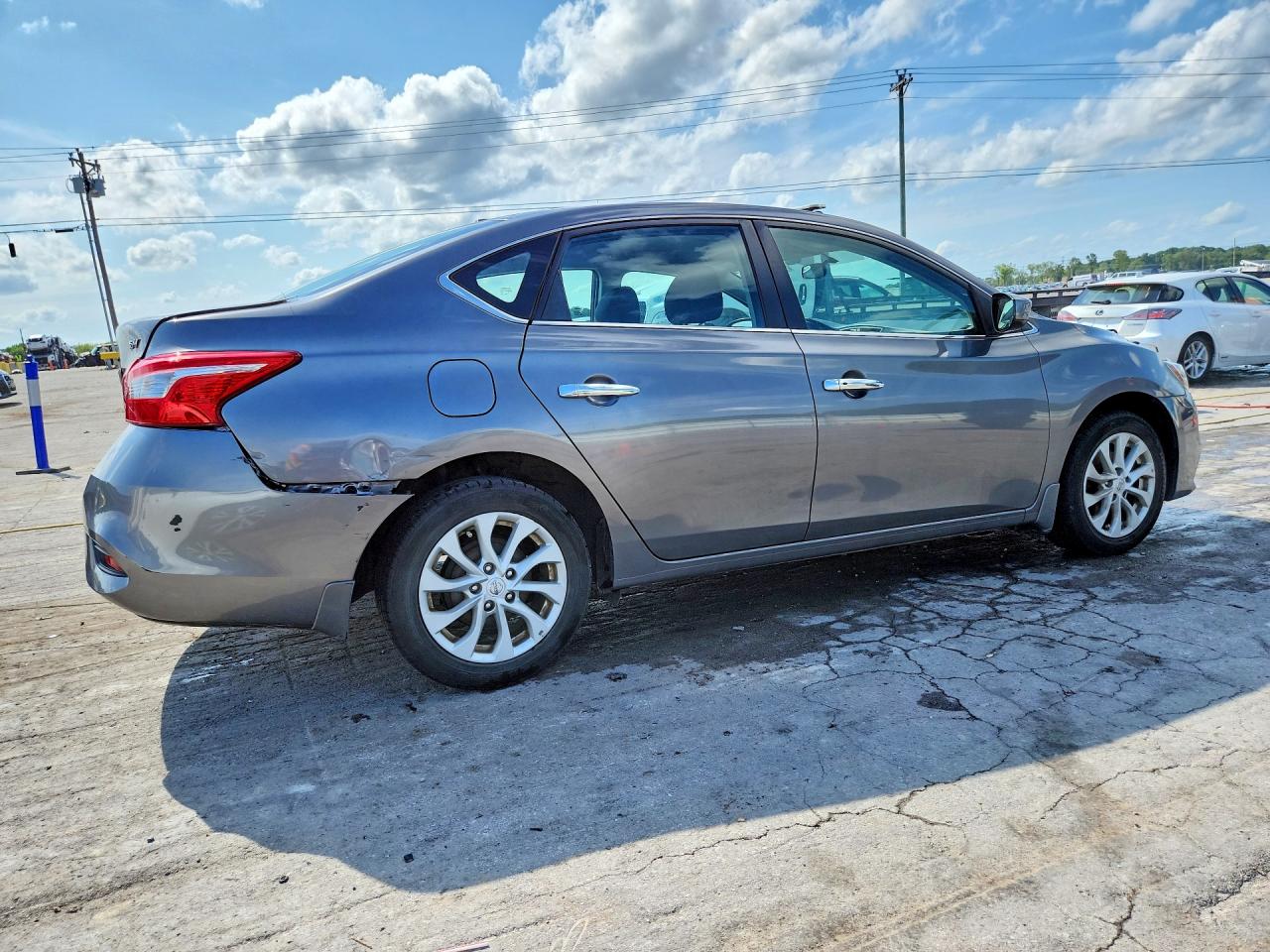 2019 Nissan Sentra Sv Gray vin: 3N1AB7AP3KY253151