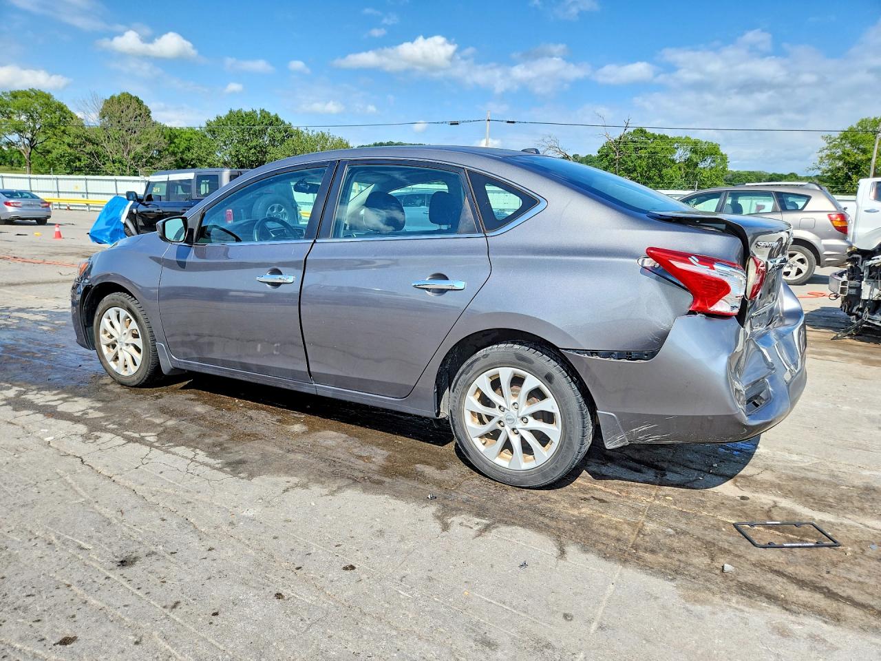 2019 Nissan Sentra Sv Gray vin: 3N1AB7AP3KY253151