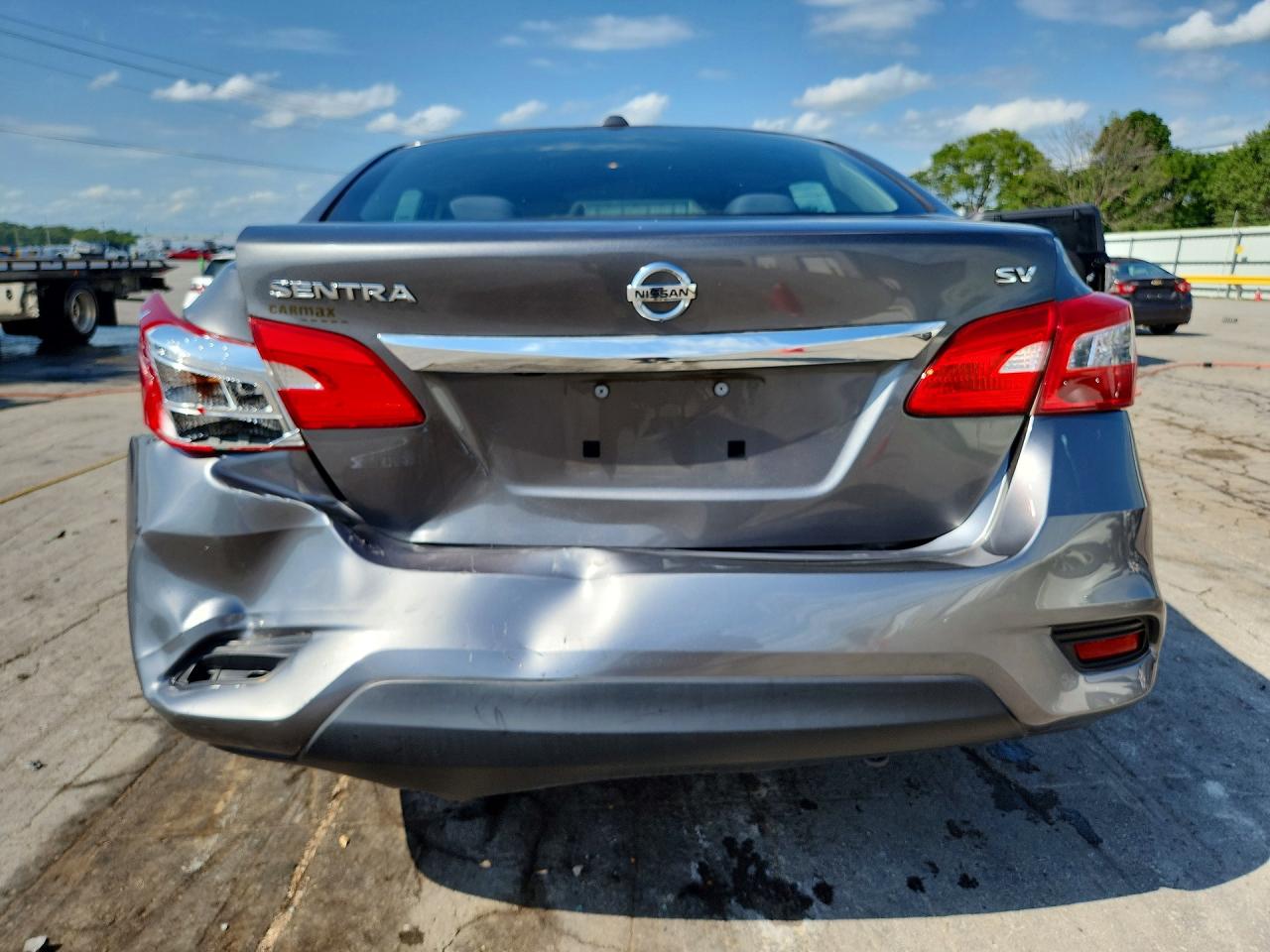 2019 Nissan Sentra Sv Gray vin: 3N1AB7AP3KY253151