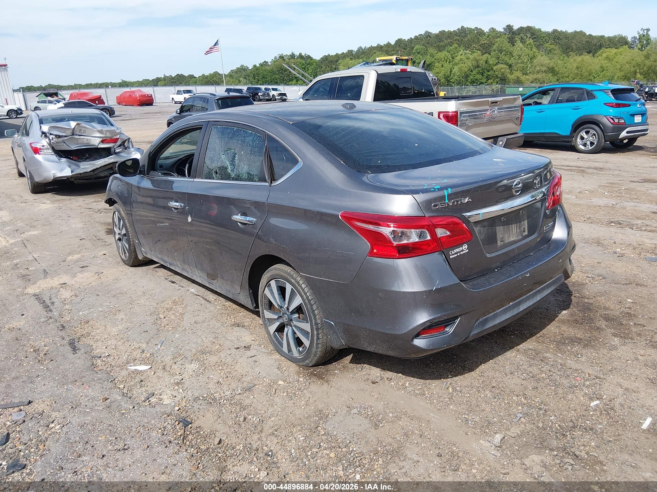 2019 Nissan Sentra Sv Gray vin: 3N1AB7AP3KY258088