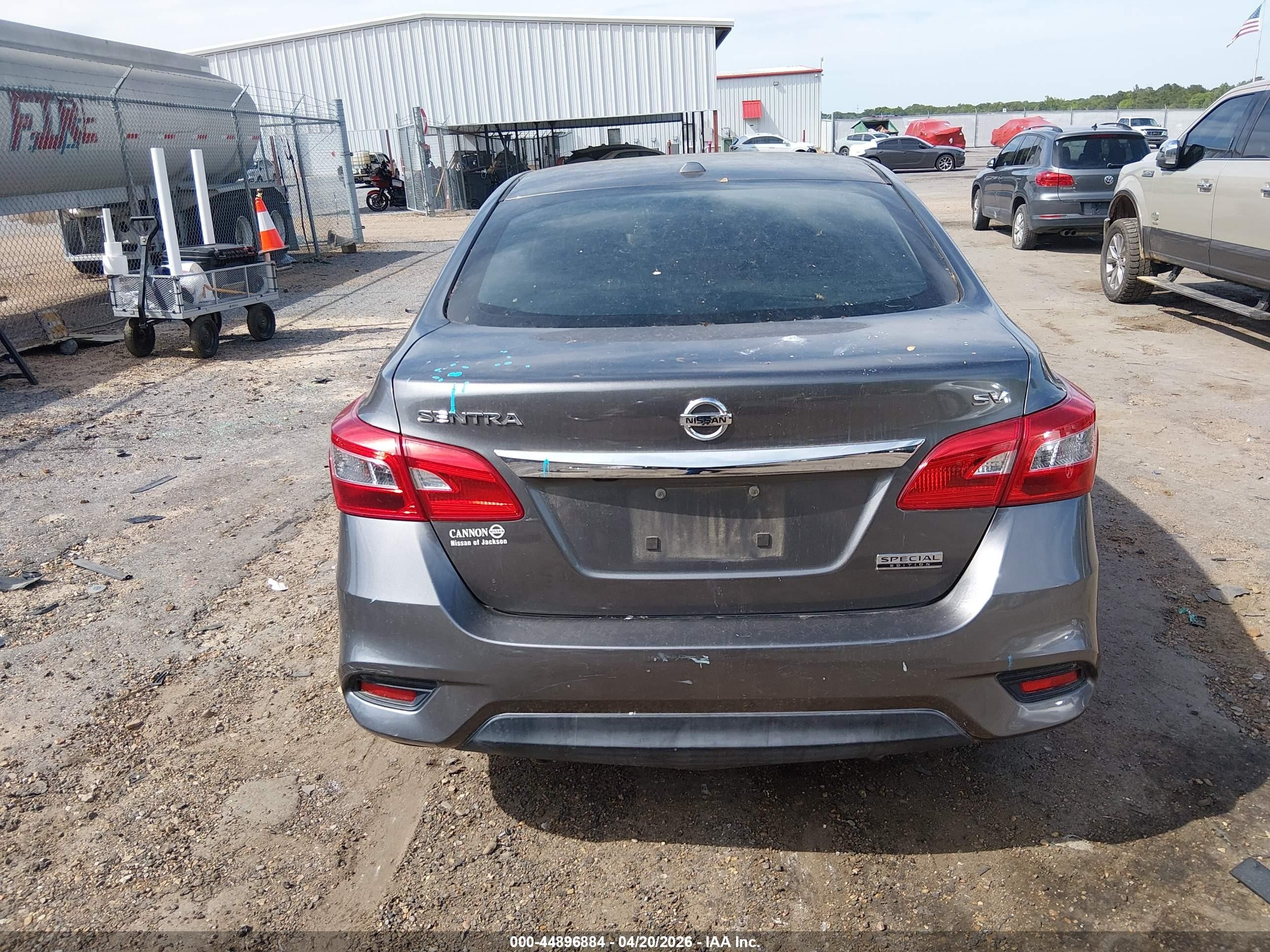 2019 Nissan Sentra Sv Gray vin: 3N1AB7AP3KY258088