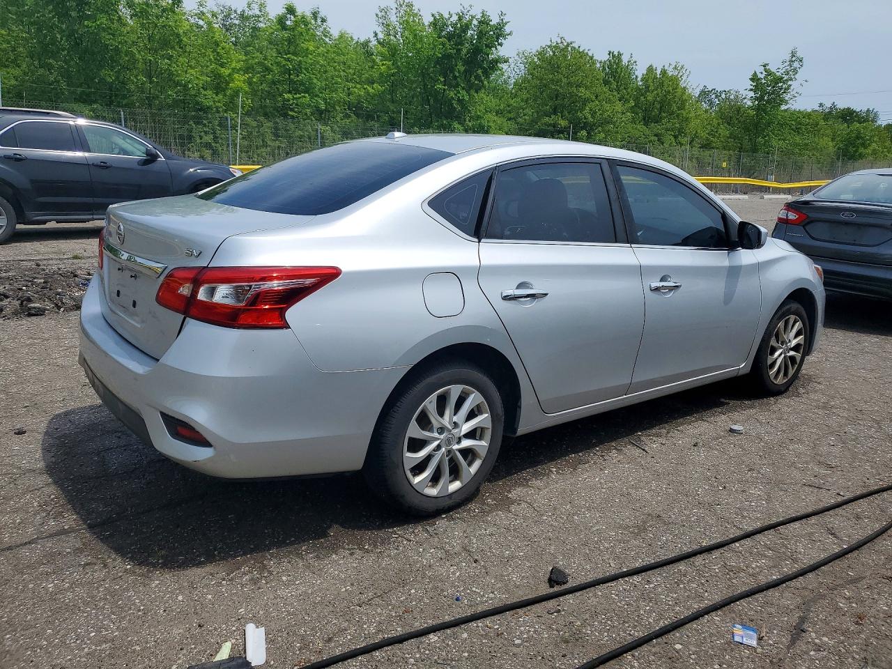 2019 Nissan Sentra Sv Silver vin: 3N1AB7AP3KY284268