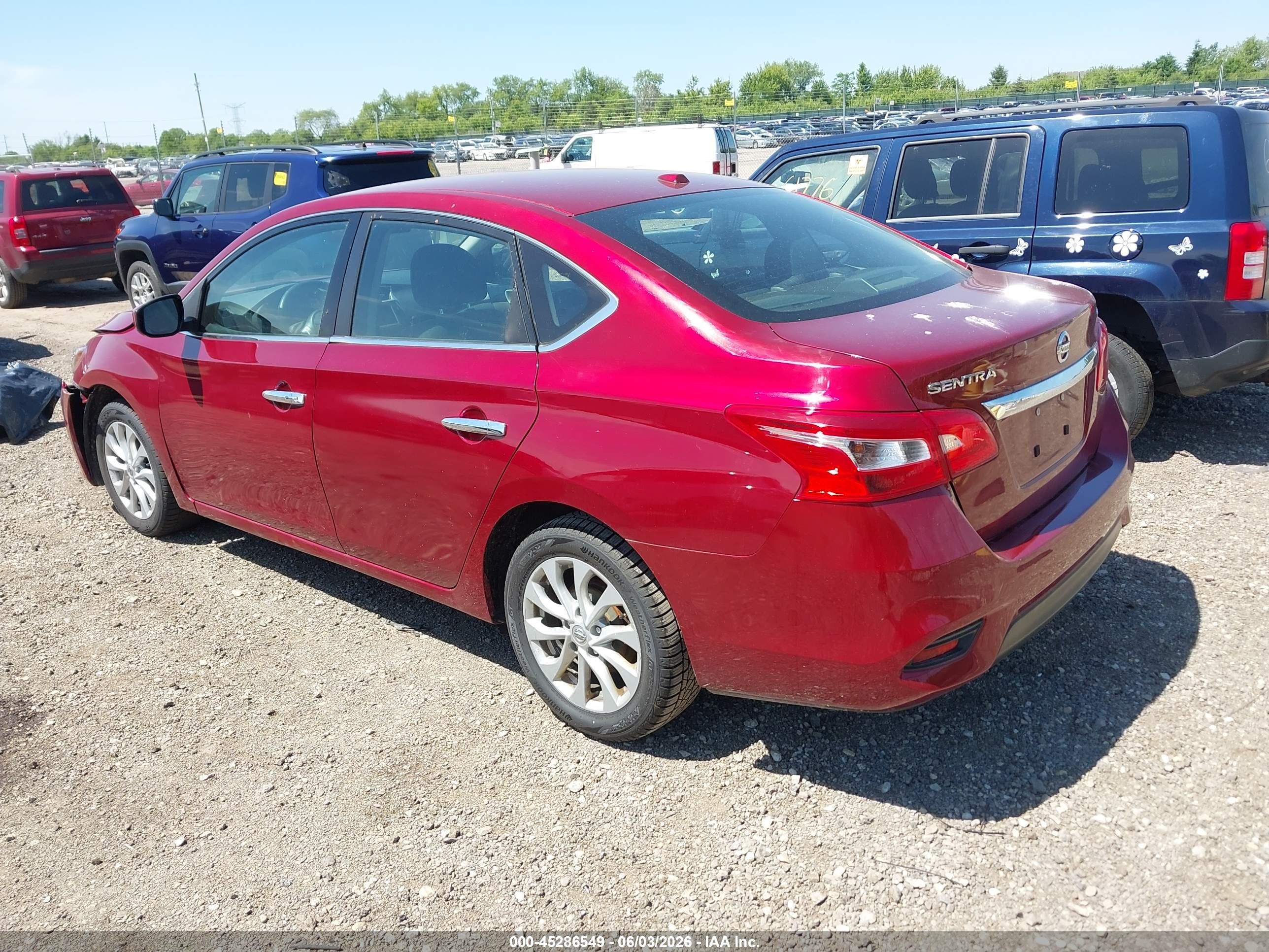 2019 Nissan Sentra Sv Красный vin: 3N1AB7AP3KY294475